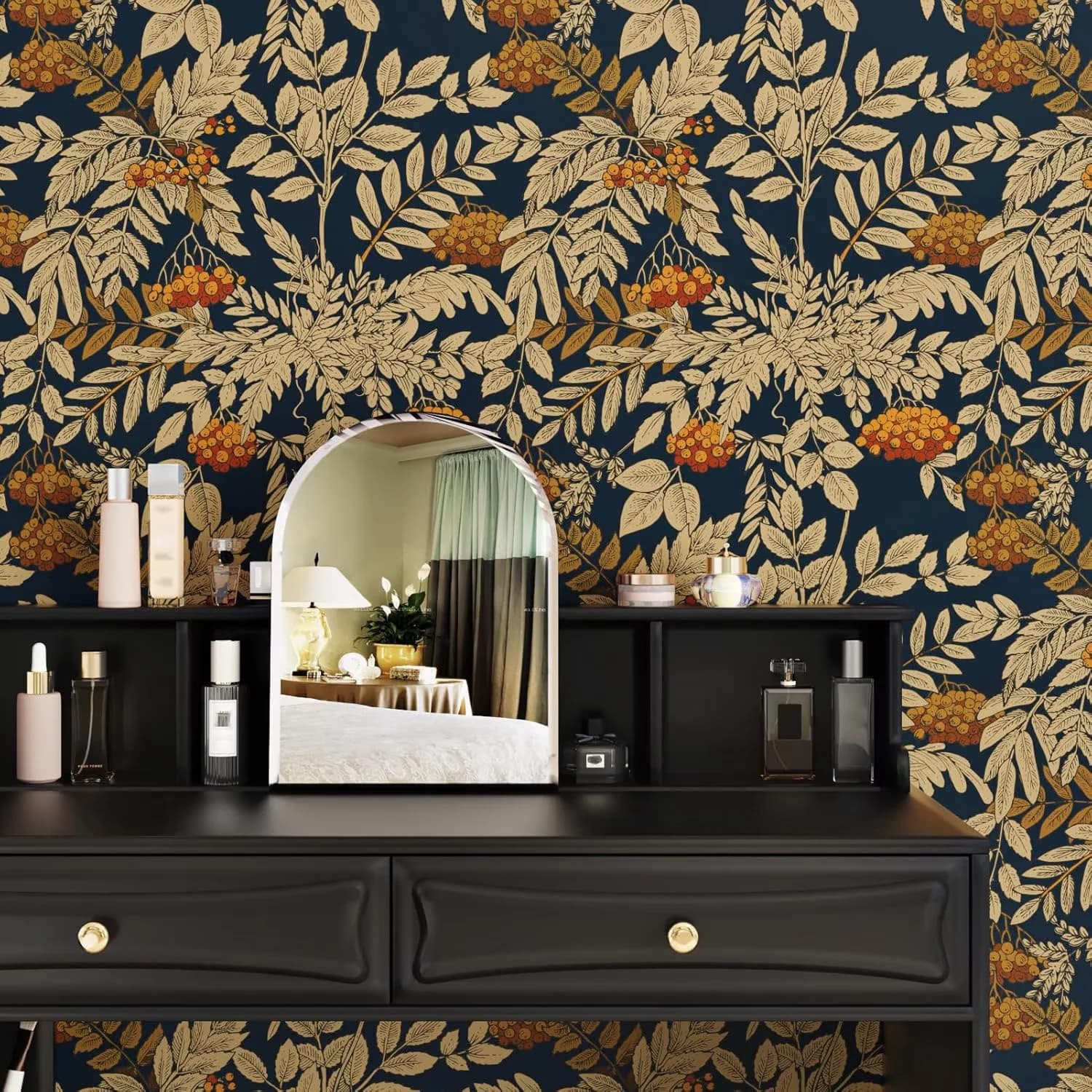 Essential Wallpaper with Waterproof, Easy To Clean - Vinyl Brown - Universal Fit Model 1015BB