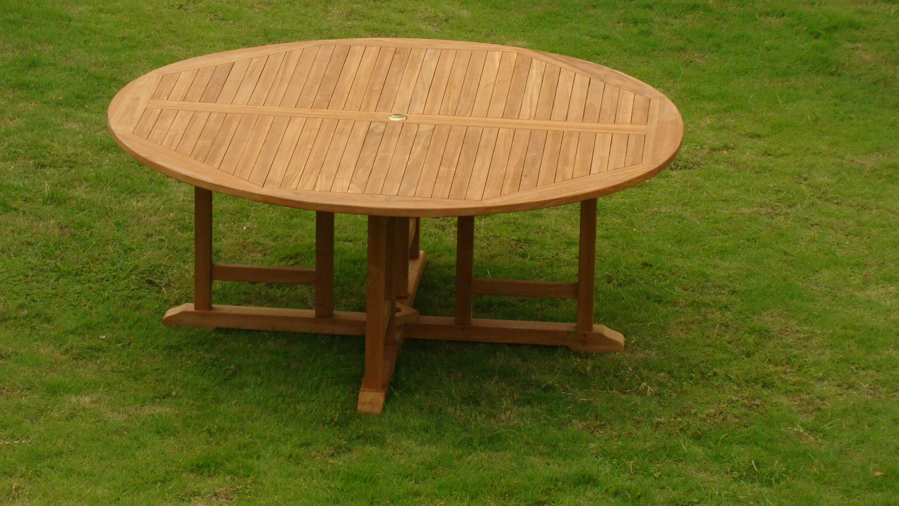 Patio Dining Set Stylish with Storage - Wood 9 PC - Residential Grade Model EE1B7F