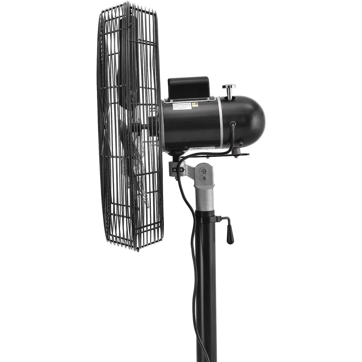 Fans In Cooling Versatile with Oscillating, 1/2 HP, Premium 24" Oscillating Pedestal Fan - Black Metal Model D11289