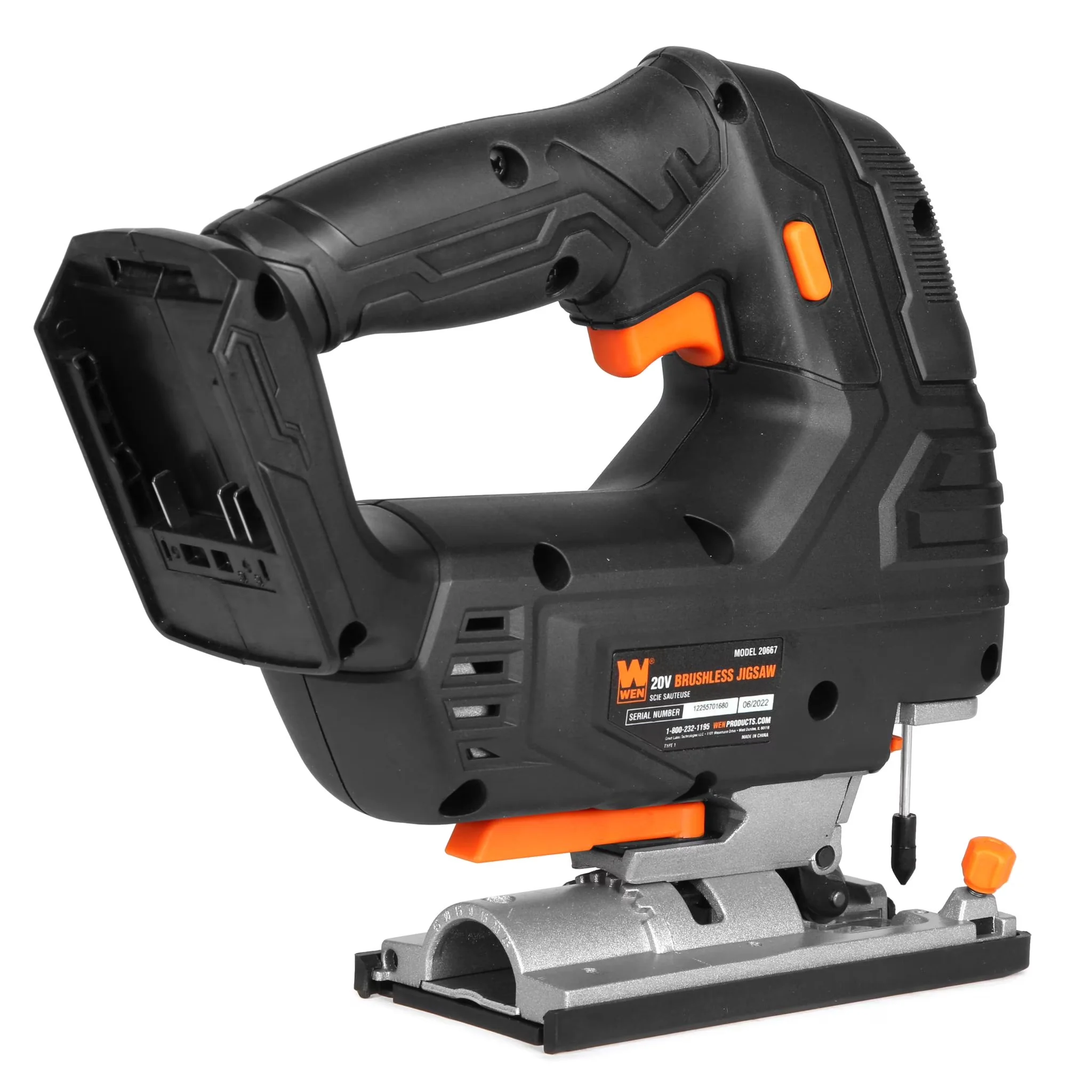 Reliable Power Saw with Battery, 20V, 20V Max Cordless Brushless Jigsaw - Model 17A0EE