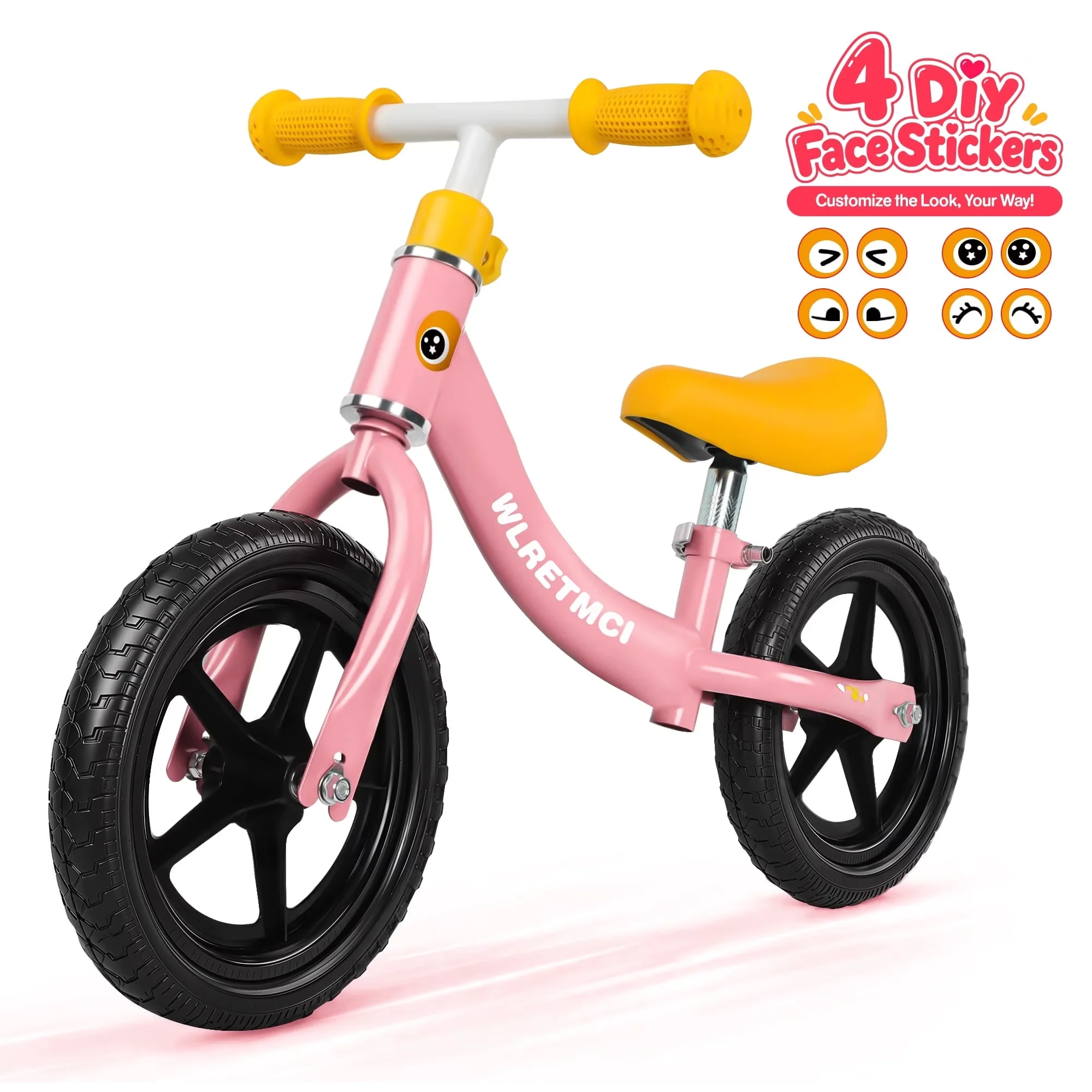 Kids Bike Efficient with Adjustable Seat, Toddler Balance, Training Balance - Pink Model 519283