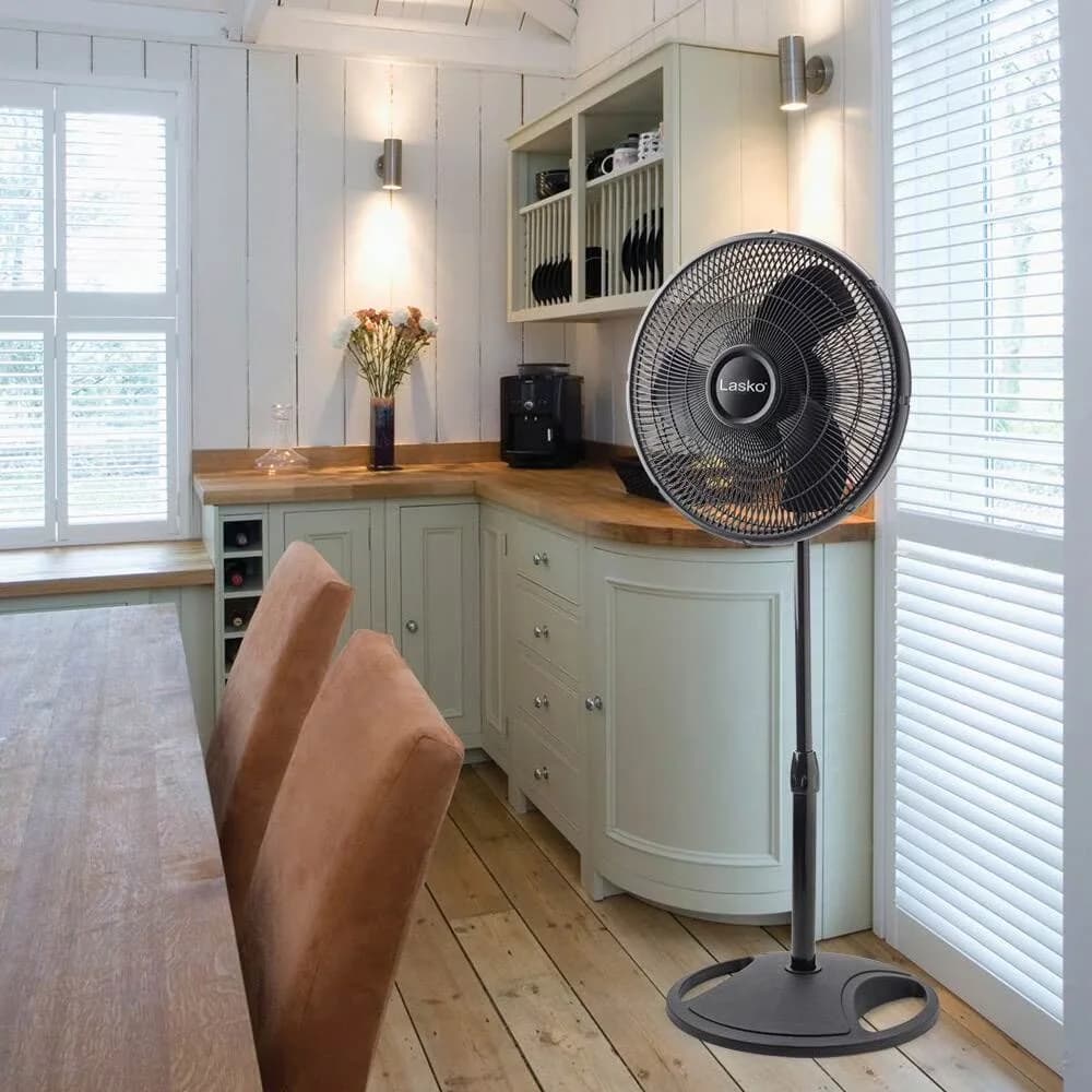 Compact Fans In Cooling with Adjustable Height, Oscillating - Black Plastic Model 12ED5E