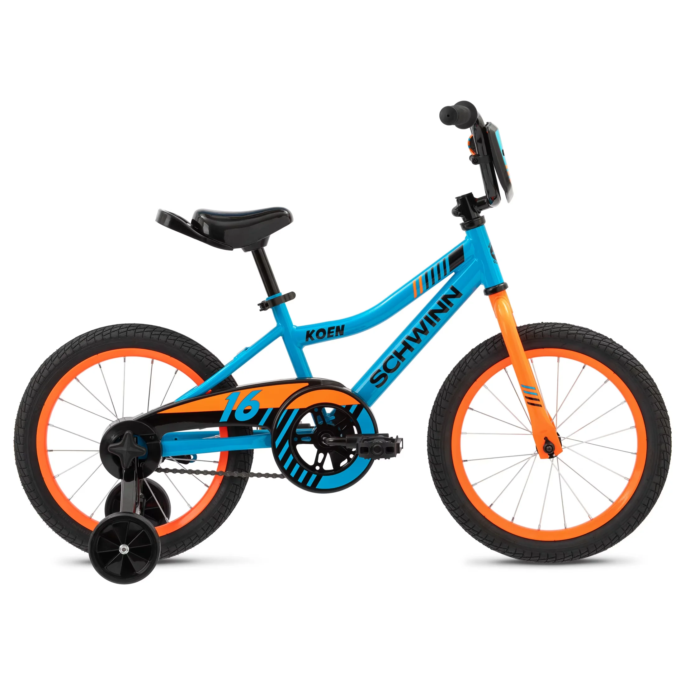 Kids Bike Quality with Adjustable Seat Height, Age 5-7, Koen - Blue 16 Model 679183