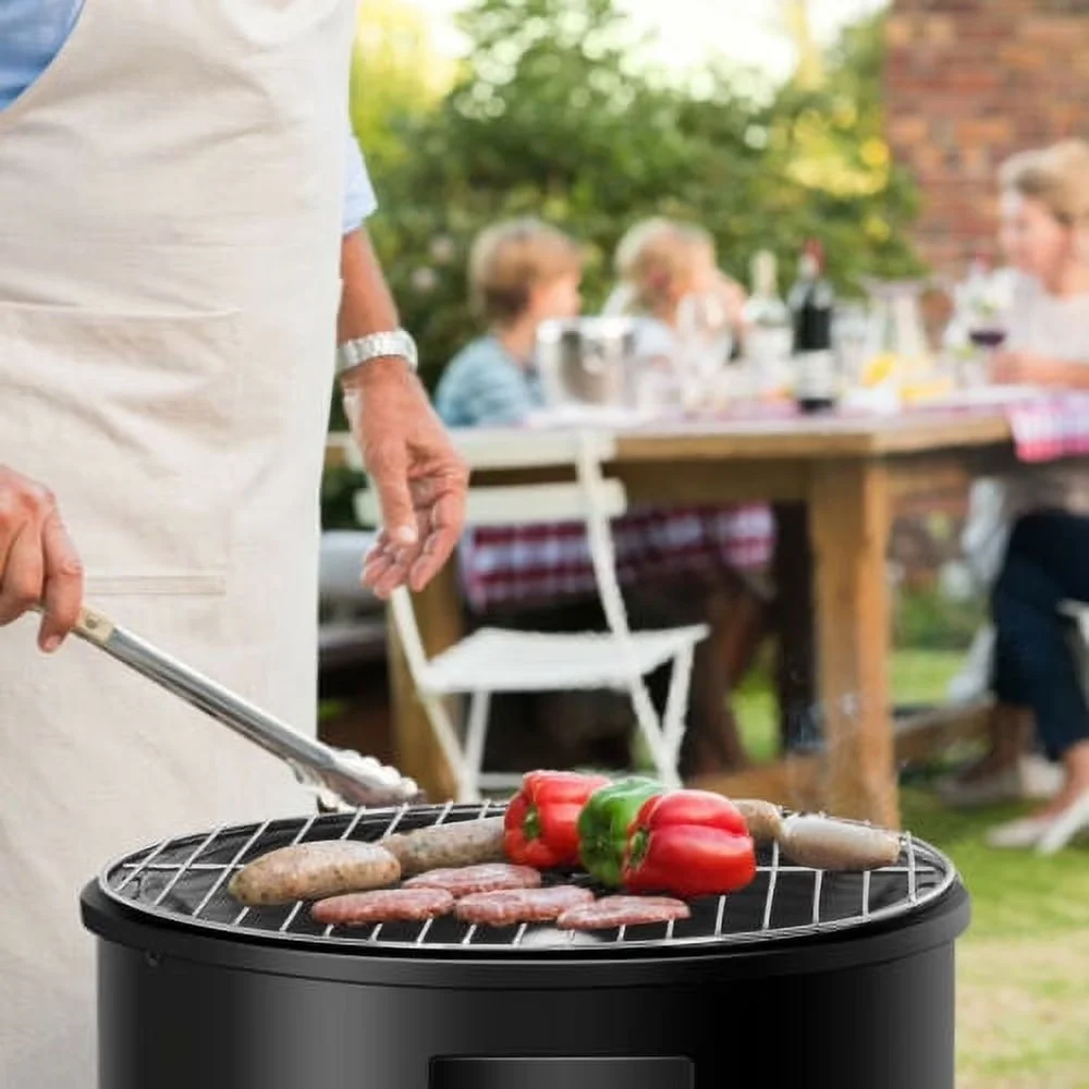 Smoker Sleek with Portable, Charcoal Vertical - Black Cold-Rolled Steel Plate/Enamel Model 88EF83