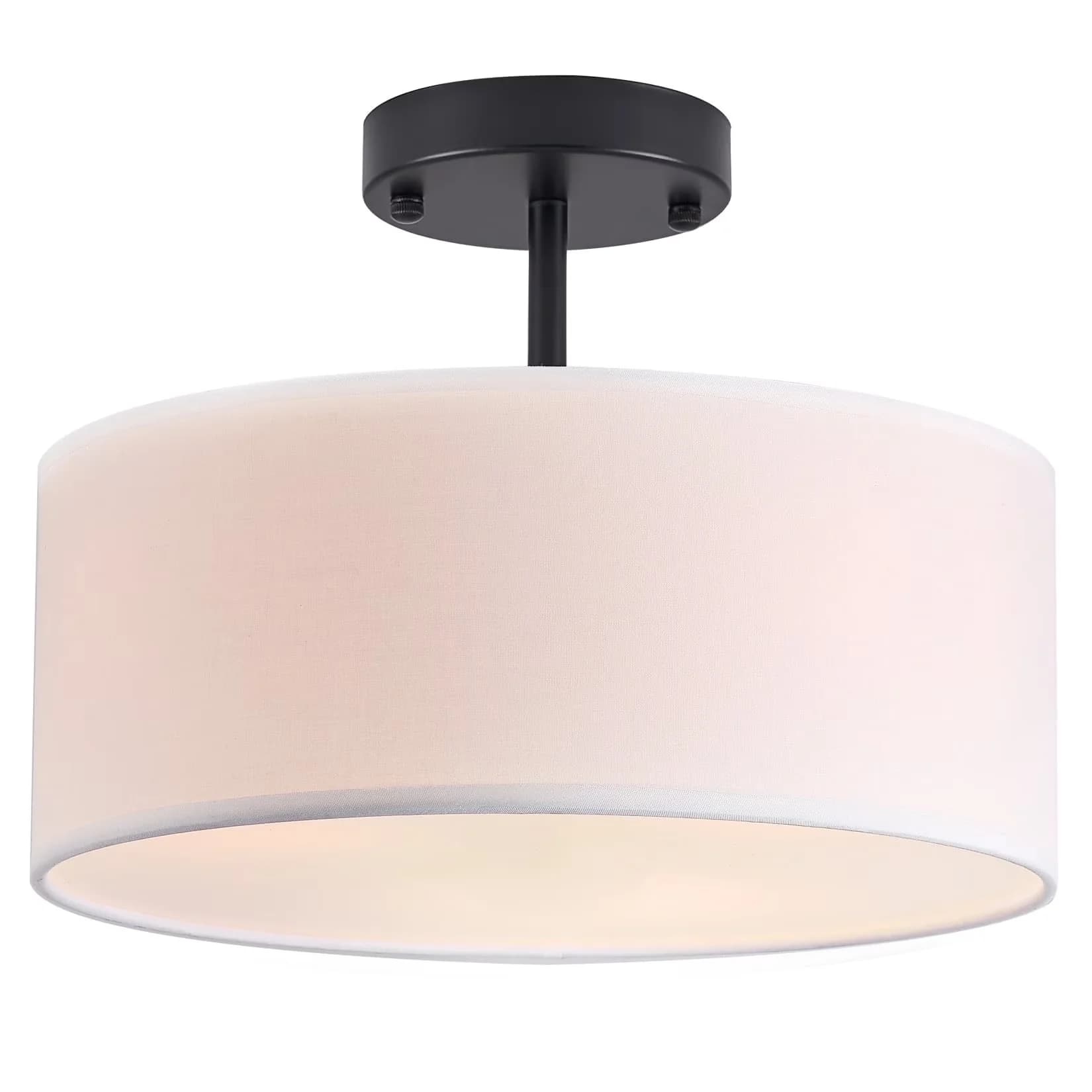 Ceiling Lights Fixture Durable with Halogen, Modern, Semi Flush Mount Light - Metal White Model 50F215