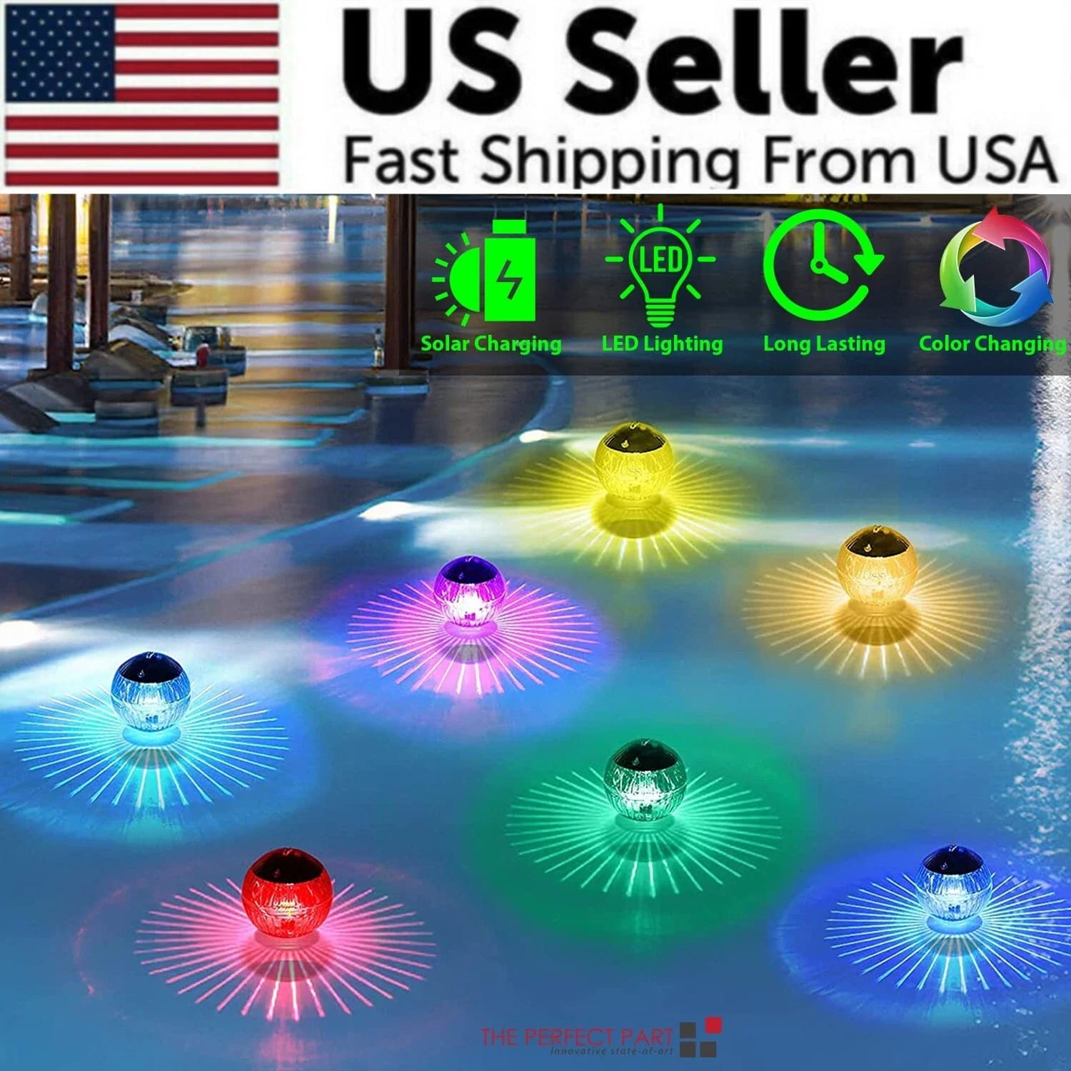 Essential Ceiling Lights Fixture with LED, Solar - Multicolor Outdoor - Premium Collection Model F9E718