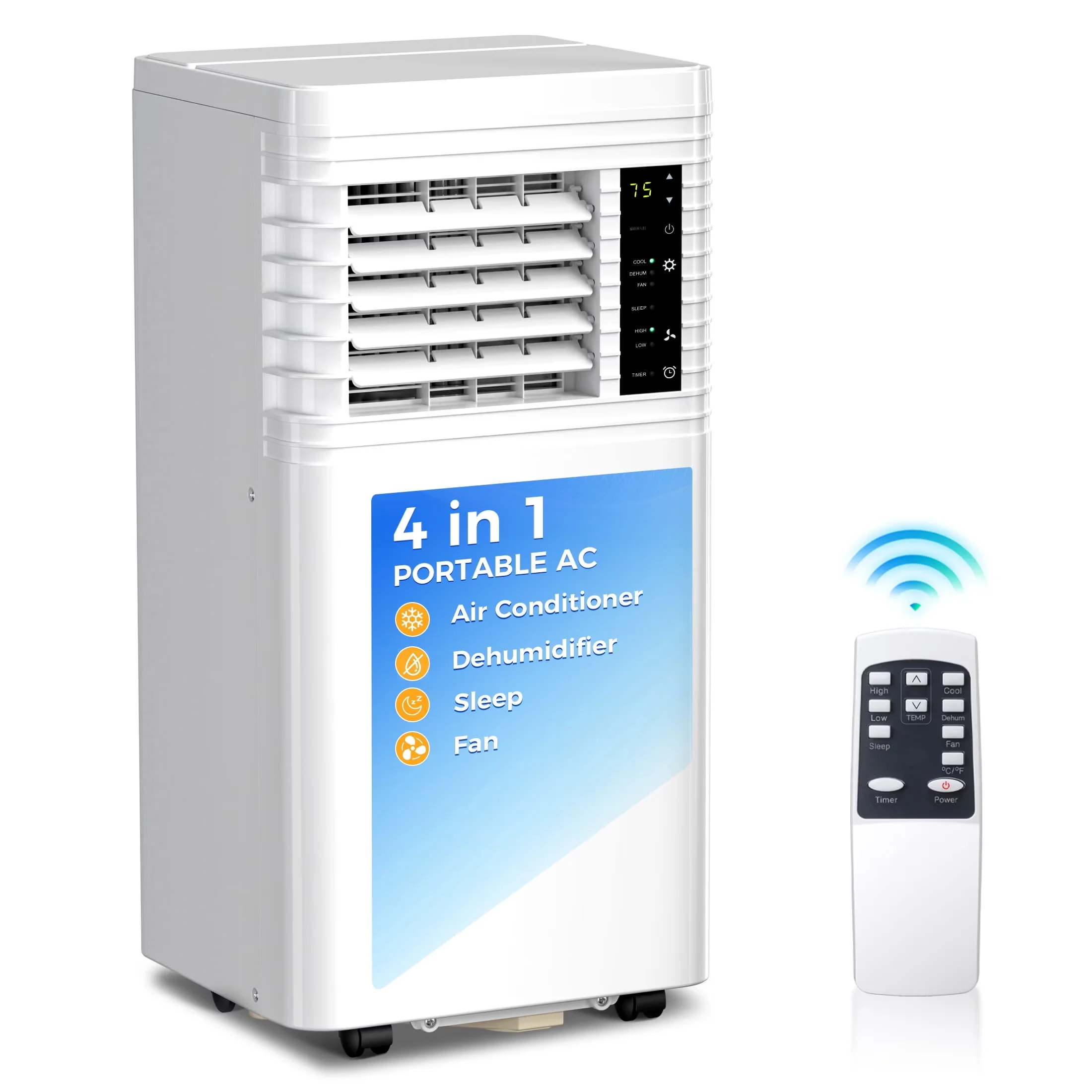 Innovative Air Conditioner with 8000 BTU, Remote Controlled, Energy Efficient - Black Model FCDC92