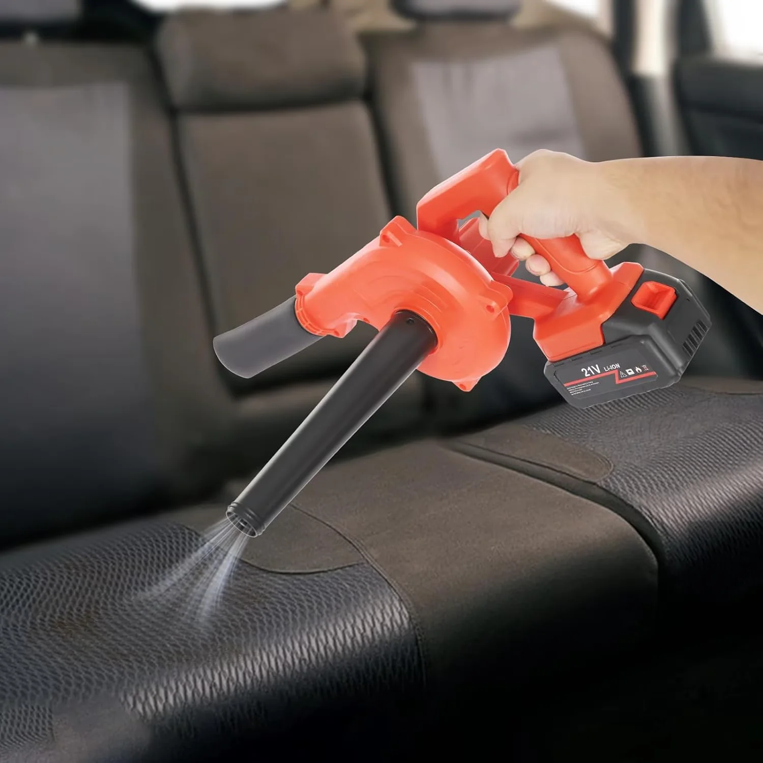 Compact Leaf Blower with Battery, 21V, Max. Wind Pressure: 5.4kPa for Garden - Model 060398