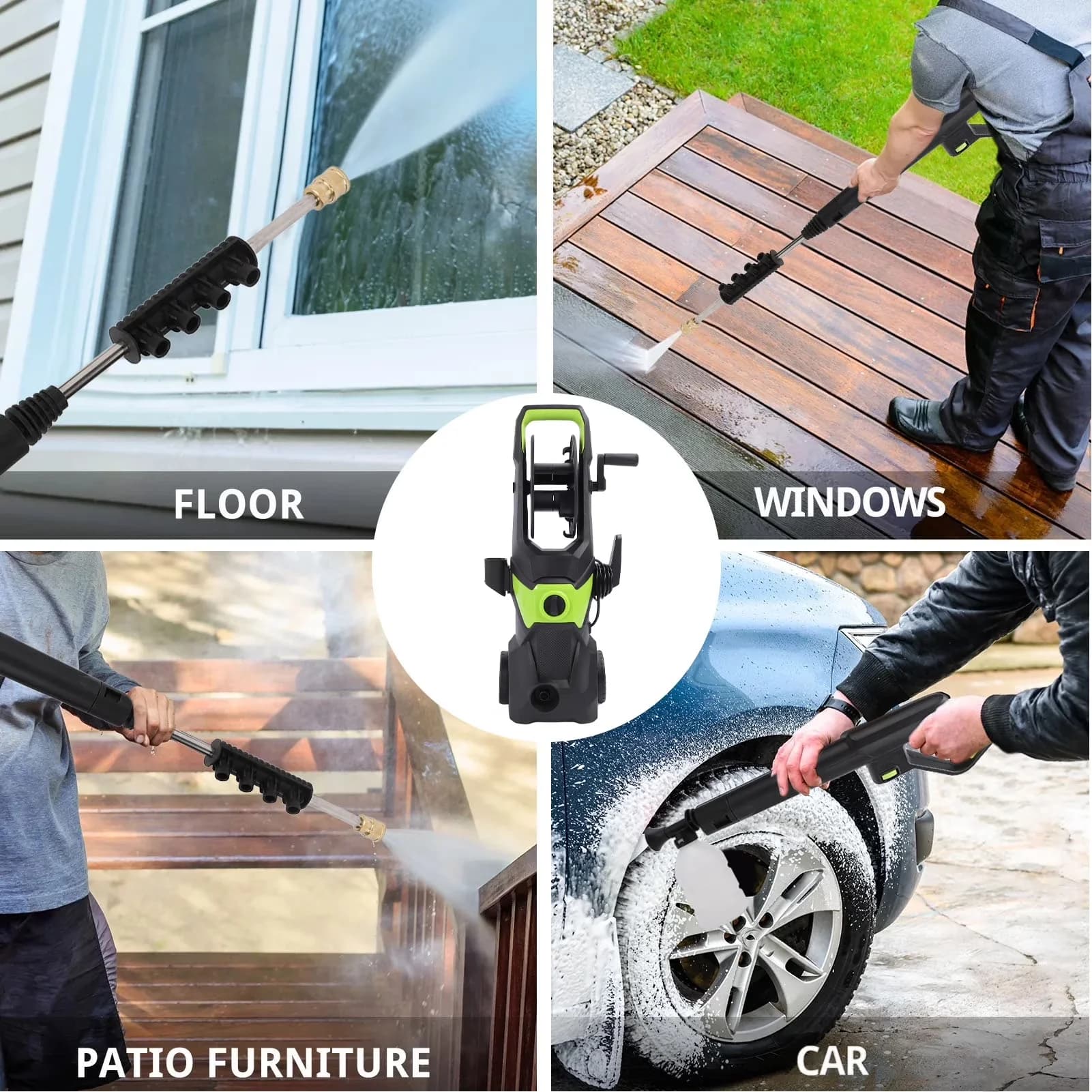 Pressure Washer Sleek with Quick Connect Tips, 5 Quick Connect Nozzles, Cars - Model CD1582