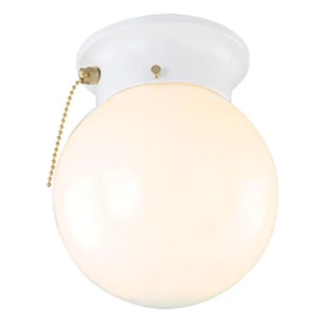 Durable Ceiling Lights Fixture with Incandescent, Traditional - White Steel Model B5B4B0