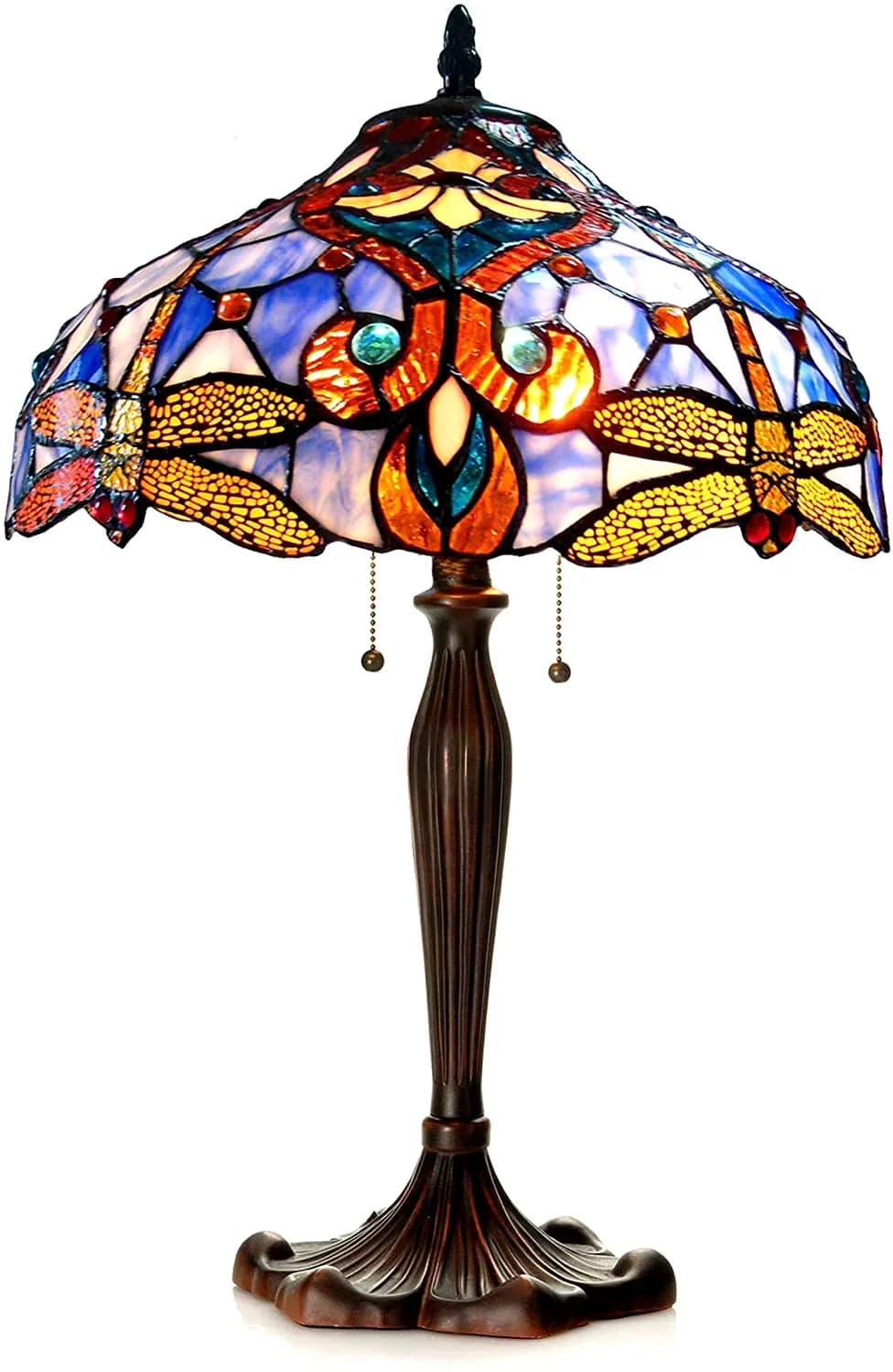 Innovative Table Lamp with Incandescent, Tiffany - Multicolor Resin for Multiple Applications Model 9D592C