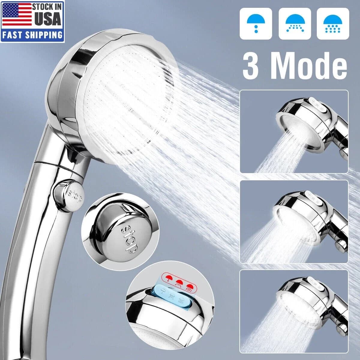 Innovative Shower Head with Handheld, Useful for both indoor and outdoor use. - Model 35D176