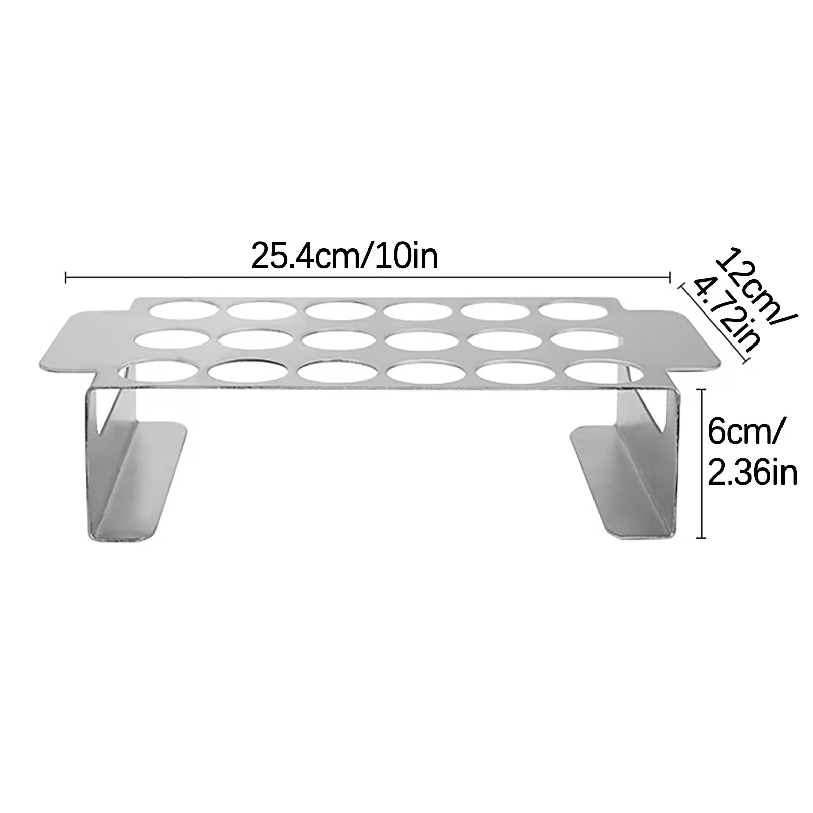 Quality Combo Grill with Rust Resistant, Stainless Steel Chicken Leg Rack - Silver Stainless Steel Model A49AF2