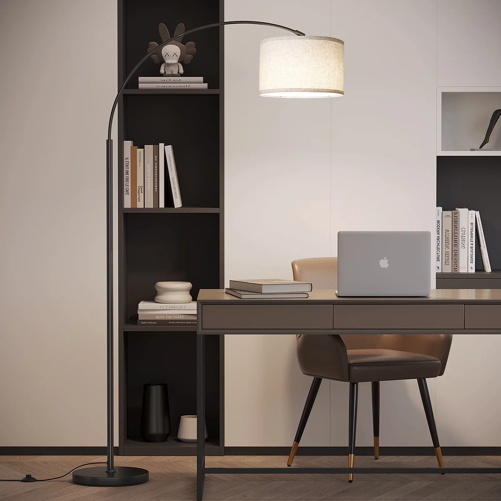 Quality Floor Lamp with LED, 9W, Eco Friendly - Metal Black for Study Room, Living Room Model 6FA144