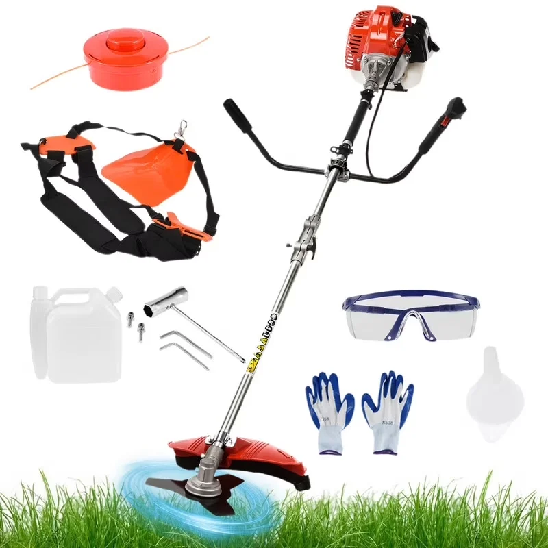 String Trimmer Premium with Attachment Capable, Bevel Adjustment, Edger Conversion Capable - Red for Garden Model 6A8DAA
