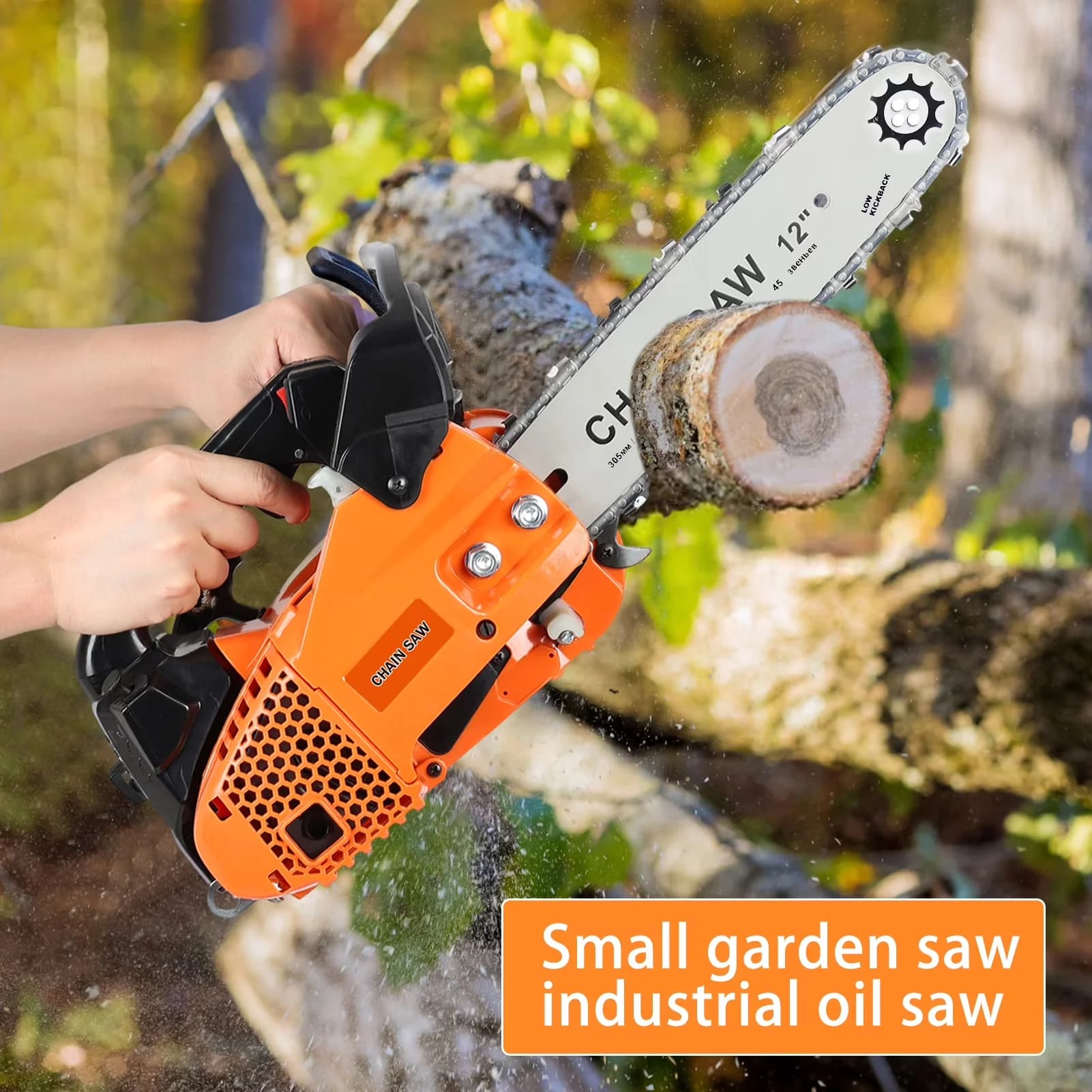 Chainsaw Compact with Automatic Chain Oiler for Home, Garden - Stroke - Premium Collection Model D3CA2C