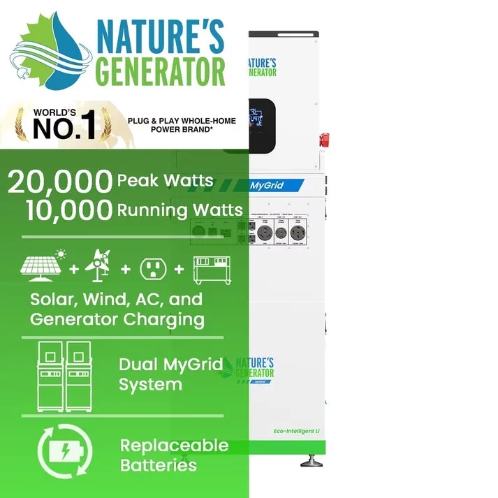 Generator Quality with Nature’s Lithium 10K Solar for Home - Residential Grade Model 691147