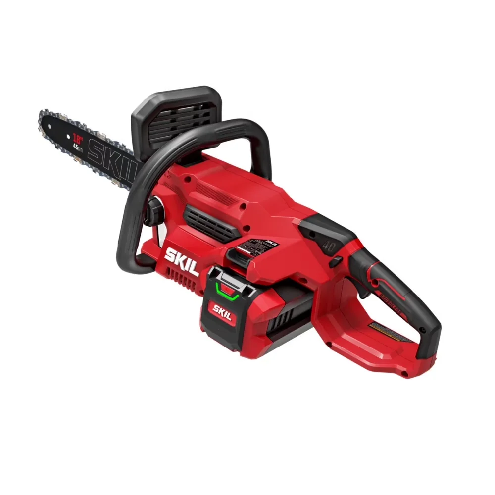 Chainsaw Innovative with Battery, 40V, Automatic Chain Oiler - Red - Satisfaction Guaranteed Model C06B52