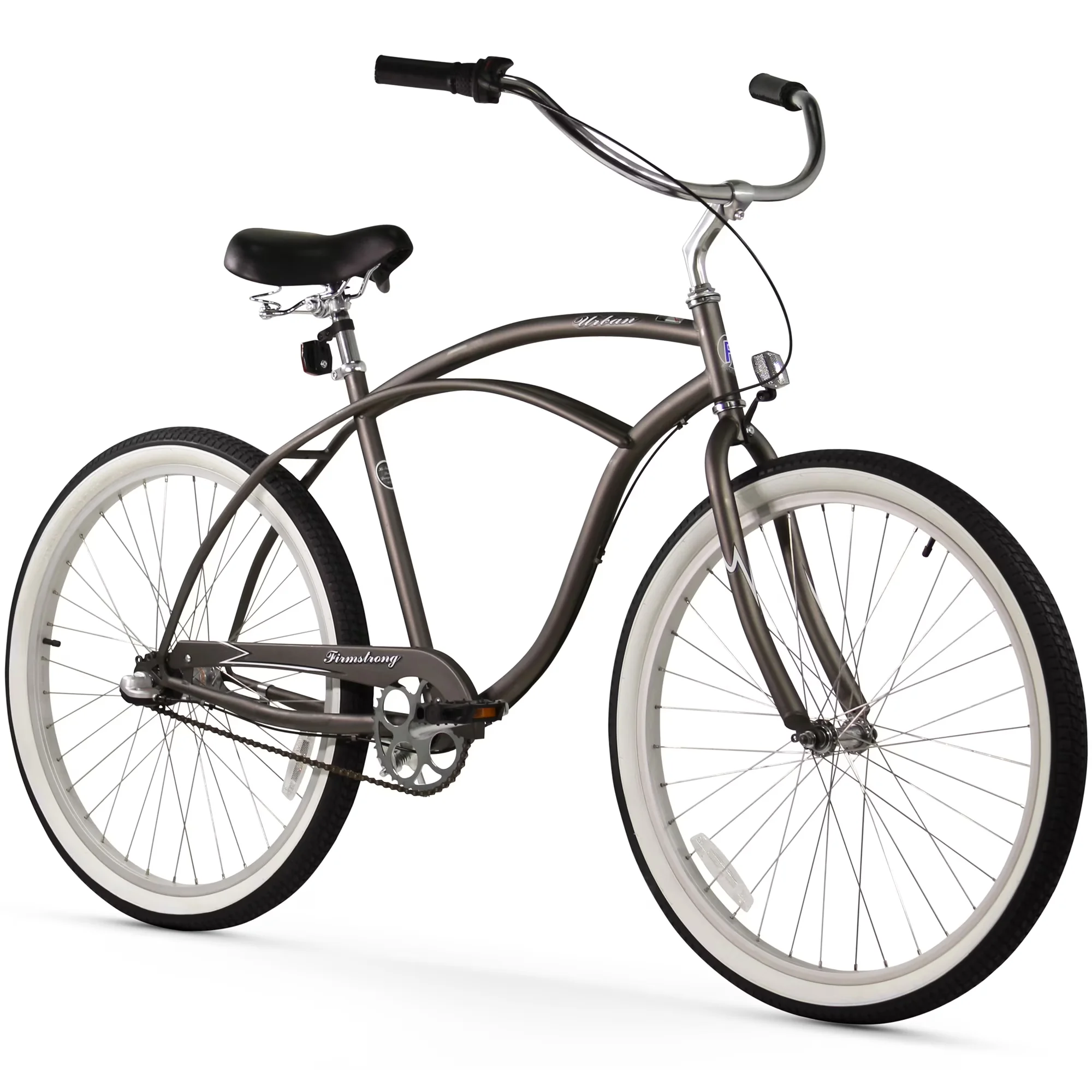 Professional Cruiser Bike with Adjustable Handlebar Height, Men's, 19-inch extended bike frame - Gray Model CB619D