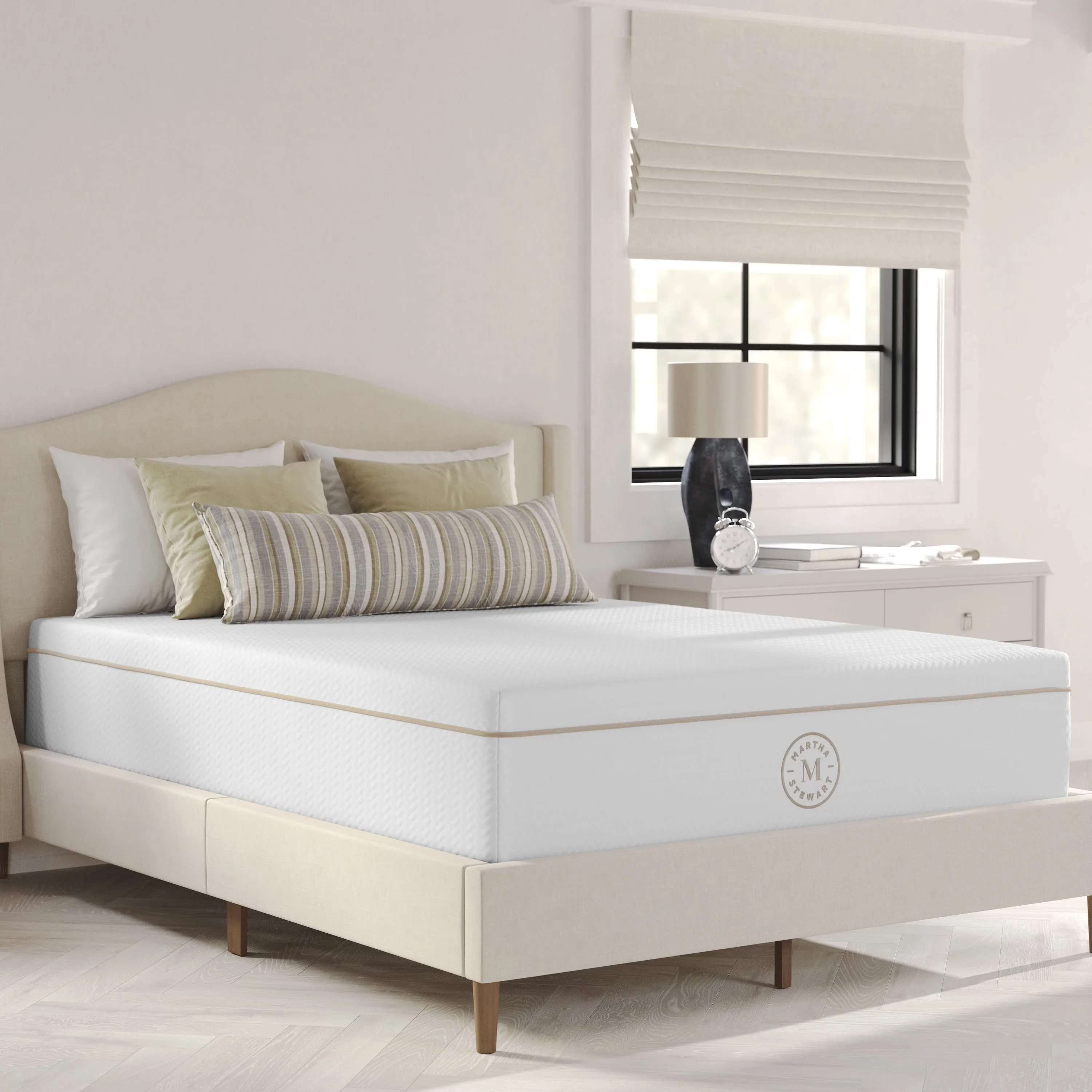 Modern Mattresses Accessory with Cooling Technology, CertiPUR-US Certified foam layers - White Fabric, Foam Model FD014E