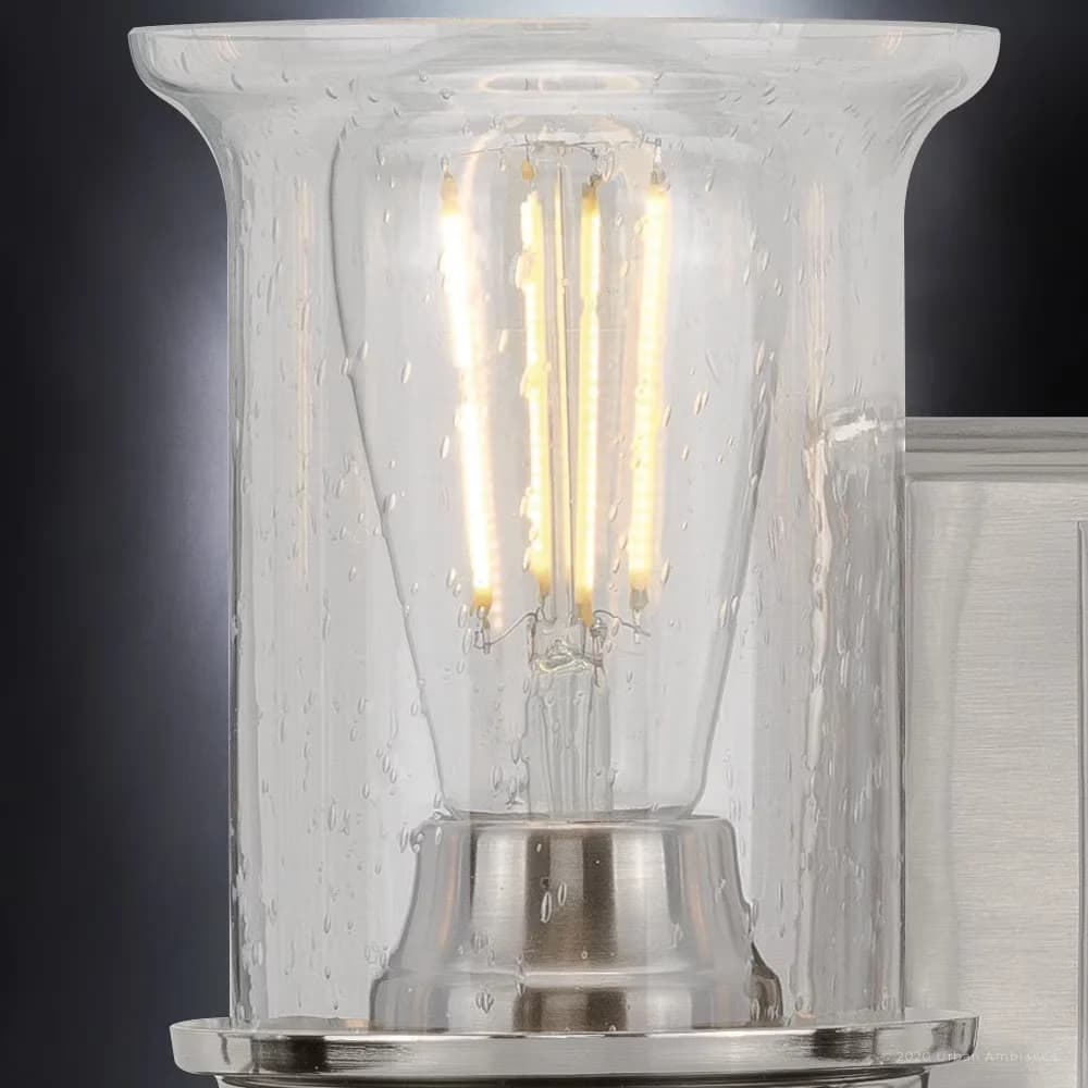 Professional Bathroom Renovation with Incandescent, Dimmable, English Country Style Elements - Silver Steel Model 4905BC