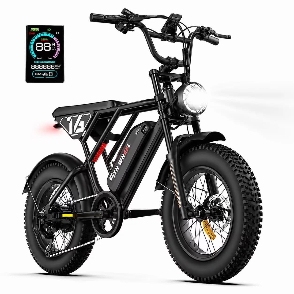 Electric Bike Quality with Battery, 750W, LB16 750W - Black - Contemporary Style Model F61E52