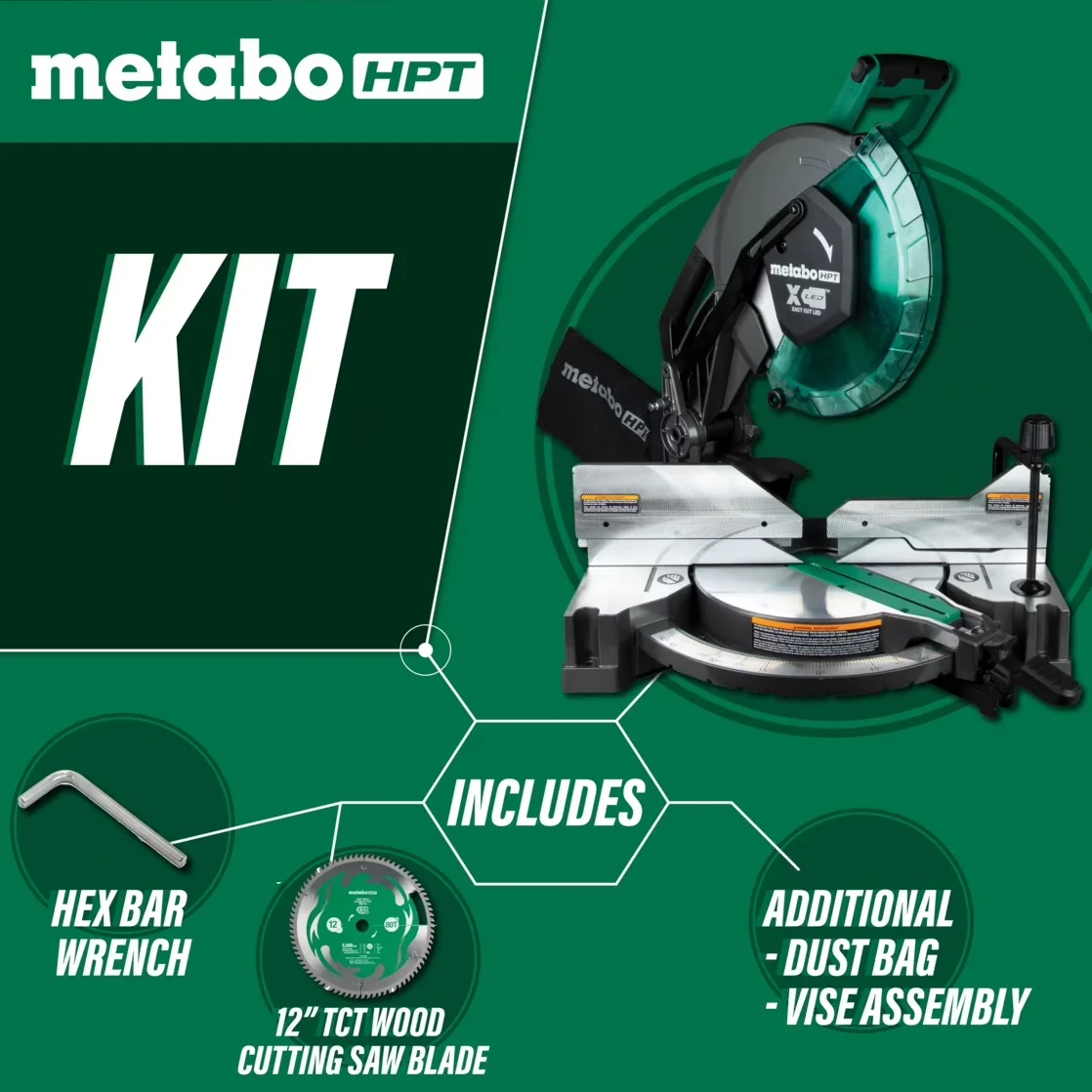 Innovative Power Saw with 12-In Dual Bevel Compound Miter - Space-Saving Design Model 951A87