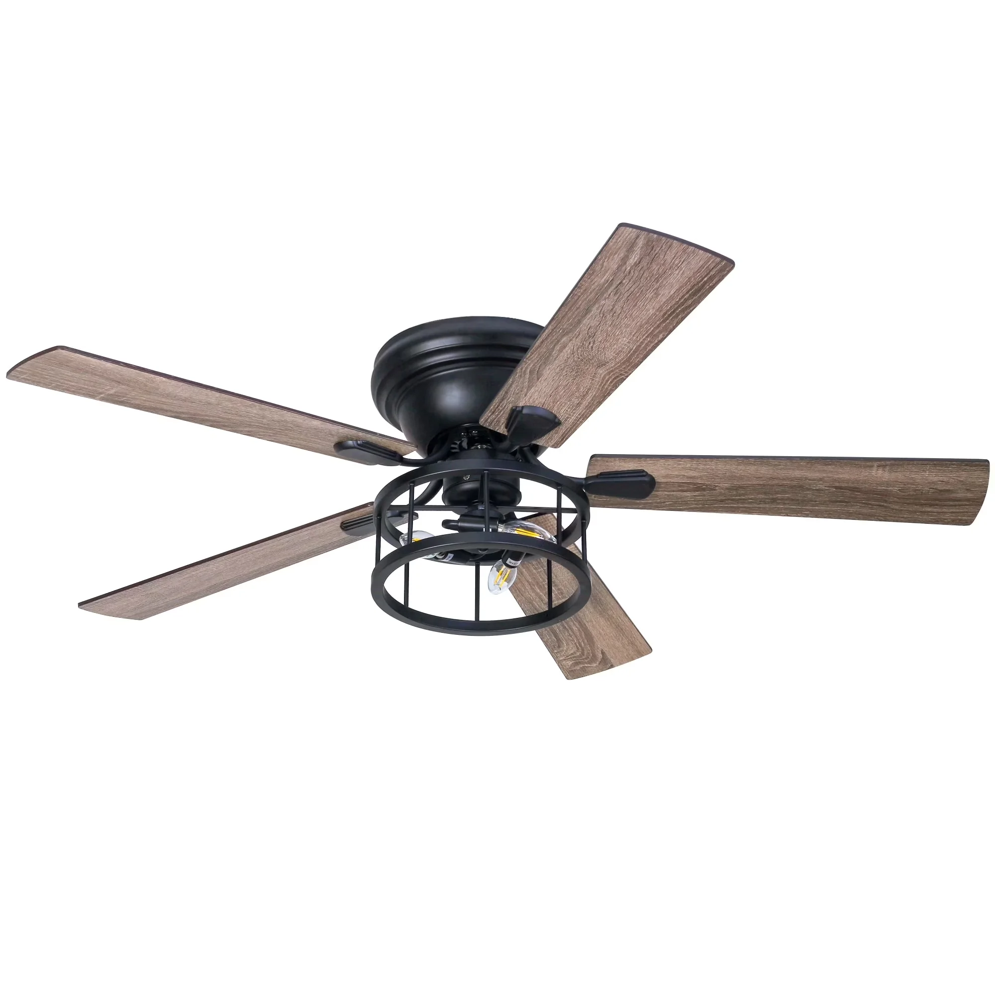 Reliable Ceiling Fan with Incandescent, Remote Controlled, Lights and Remote - Black Metal Model B0C01A