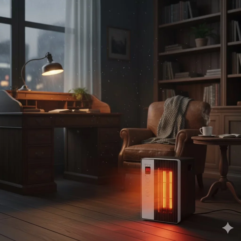 Sleek Portable And Electric Space Heater with 1500W, Adjustable, Timer Setting - Black Model B92D07