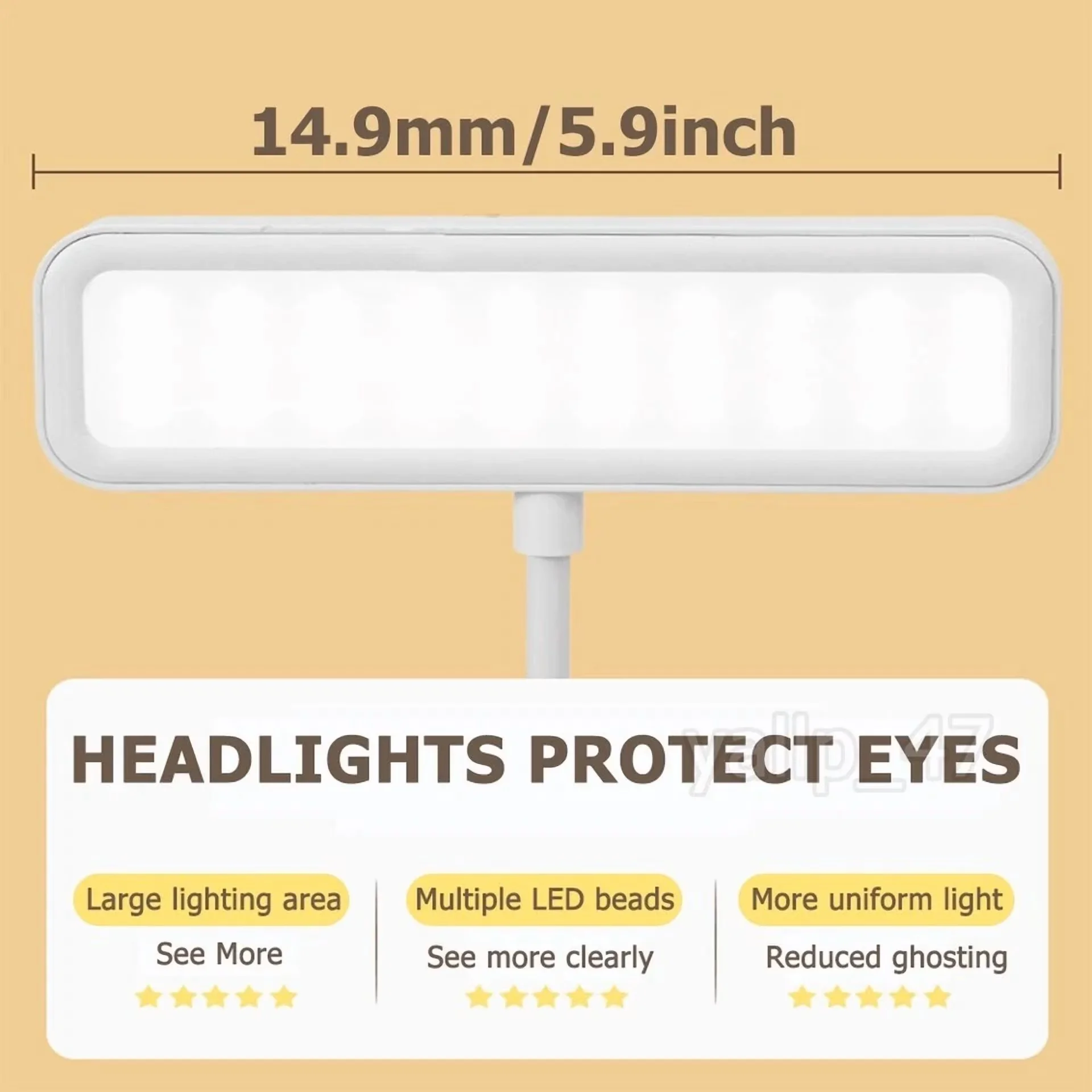 Desk Lamp Efficient with LED, Dimmable, Touch Sensor - White Light for Daily Use Model 96F109