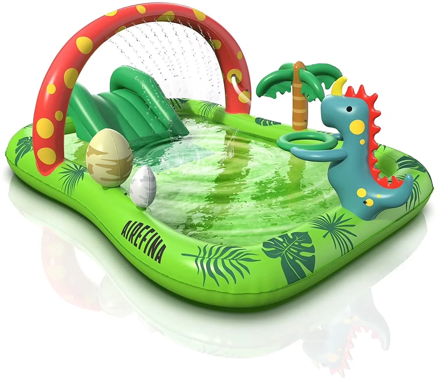 Versatile Inflatable Pool with Rectangular, 97"x76"x41" Summer Swim Blow up Kiddie, Summertime Fun at Home - Model 4C614E