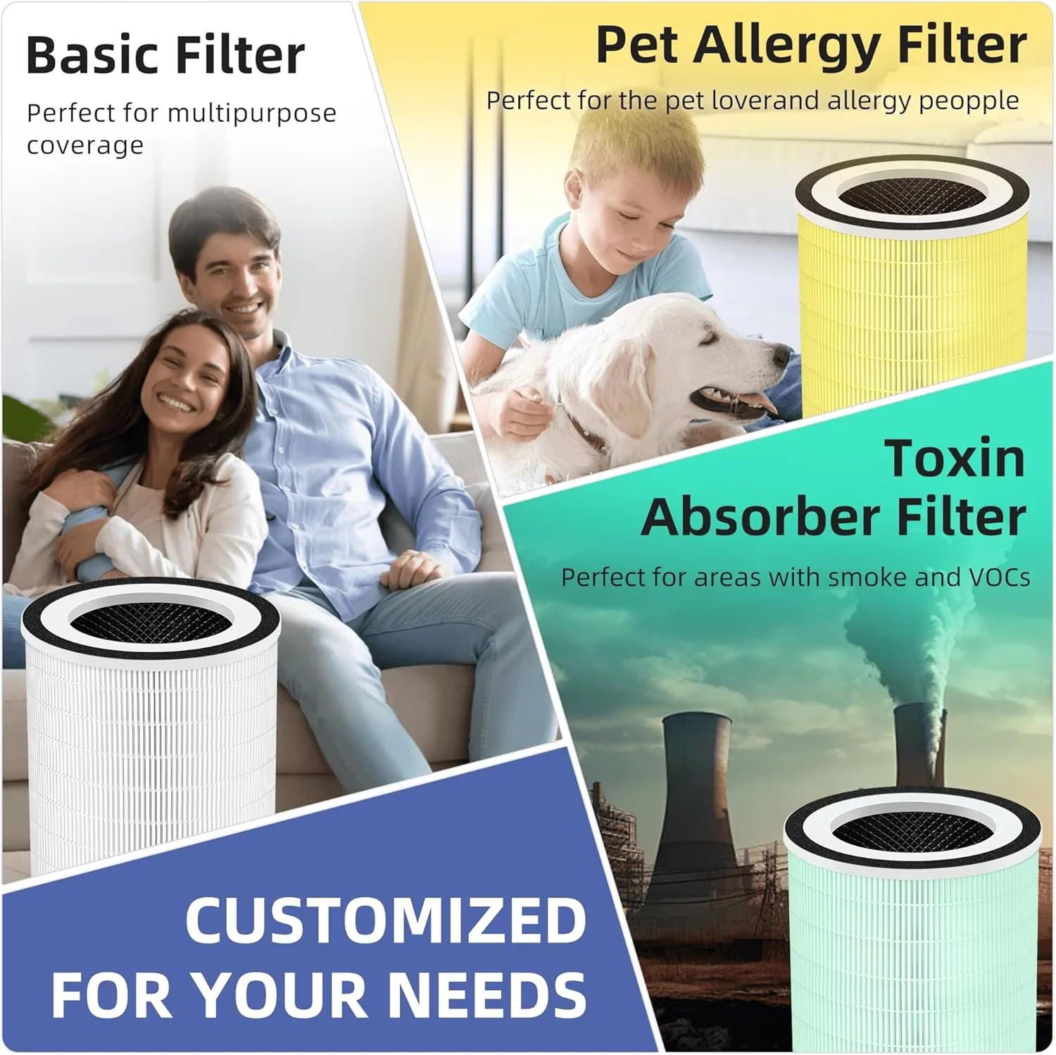 Sleek Air Purifier with Electrostatic, Activated Carbon Filter, True HEPA - Non-Woven Fabric, Activated Carbon Model 7702E4