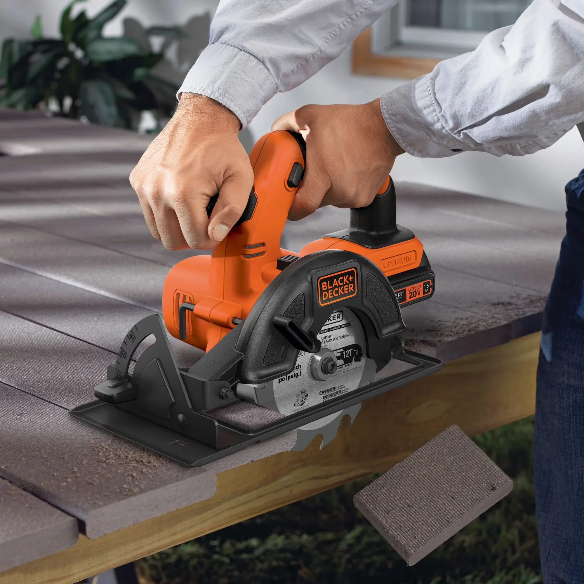 Power Saw Reliable with Battery, 20V, 20V MAX* 5-1/2 in. Cordless Circular - Multicolor Model 9BD741