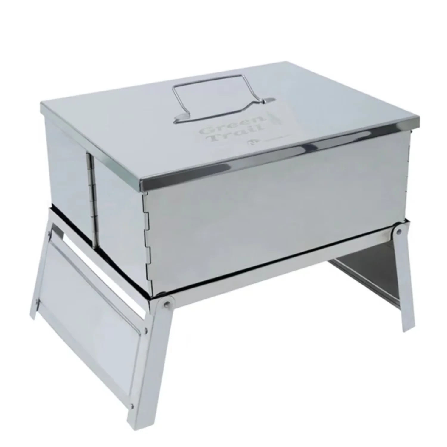 Classic Smoker with Designed in Quebec, 100% made of stainless steel 420, Alcohol burner included - Stainless Steel Model A1833D