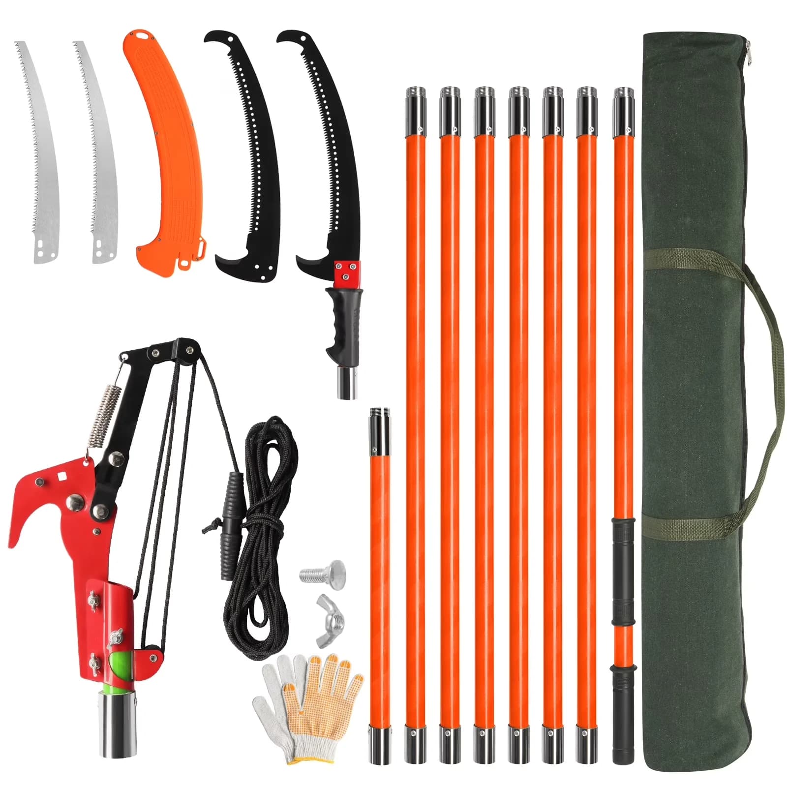 Efficient Pole Saw with Telescoping, Saws - Orange 26ft for Daily Use Model 678408