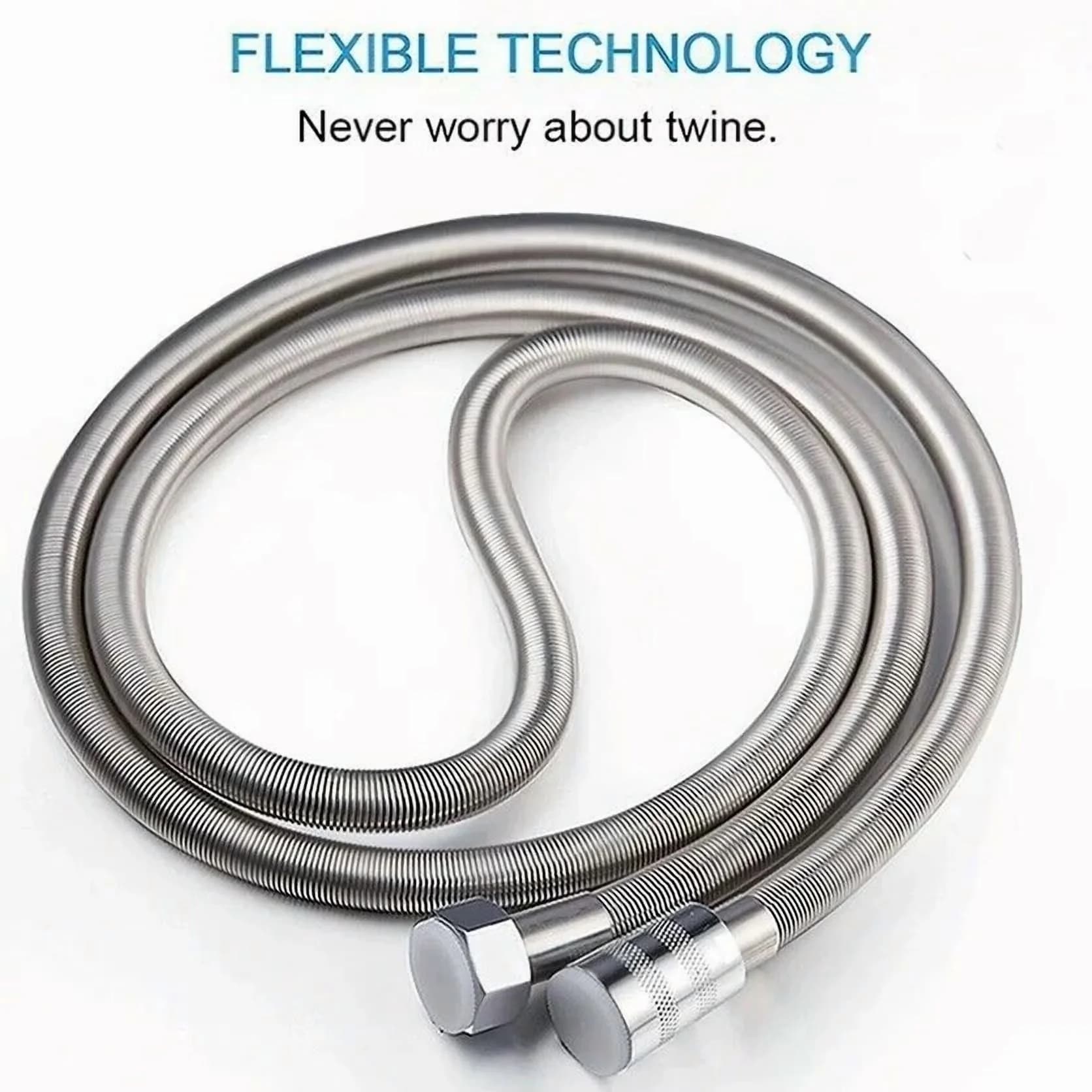 Classic Shower Head with Kink Free Hose, Handheld, Flexible - Stainless Steel Model 7C1AE7