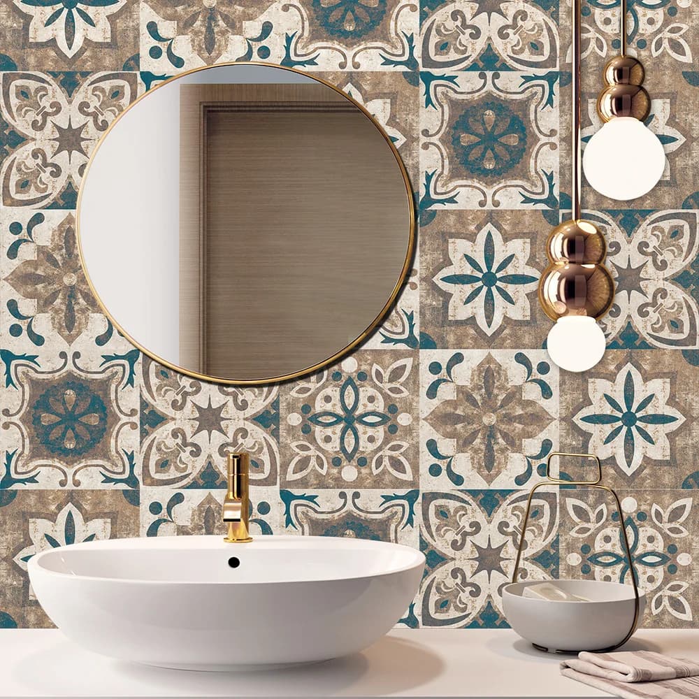 Stylish Wallpaper Wall Decals Wall Covering with Stain Resistant - Vinyl Brown Model DE24BF