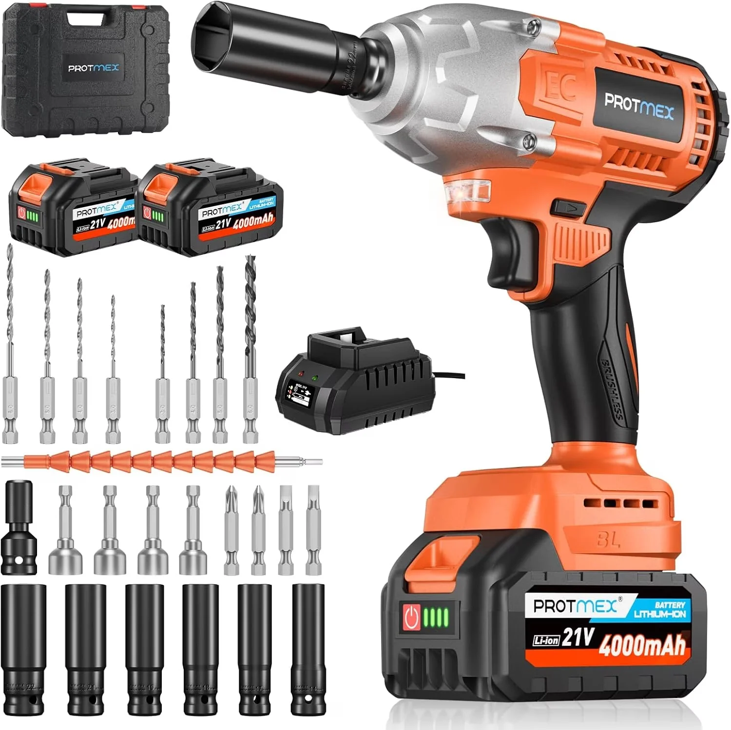 Stylish Air Tools Compressor with Battery, 21V, Cordless Impact Wrench for Car - Model 8748C5