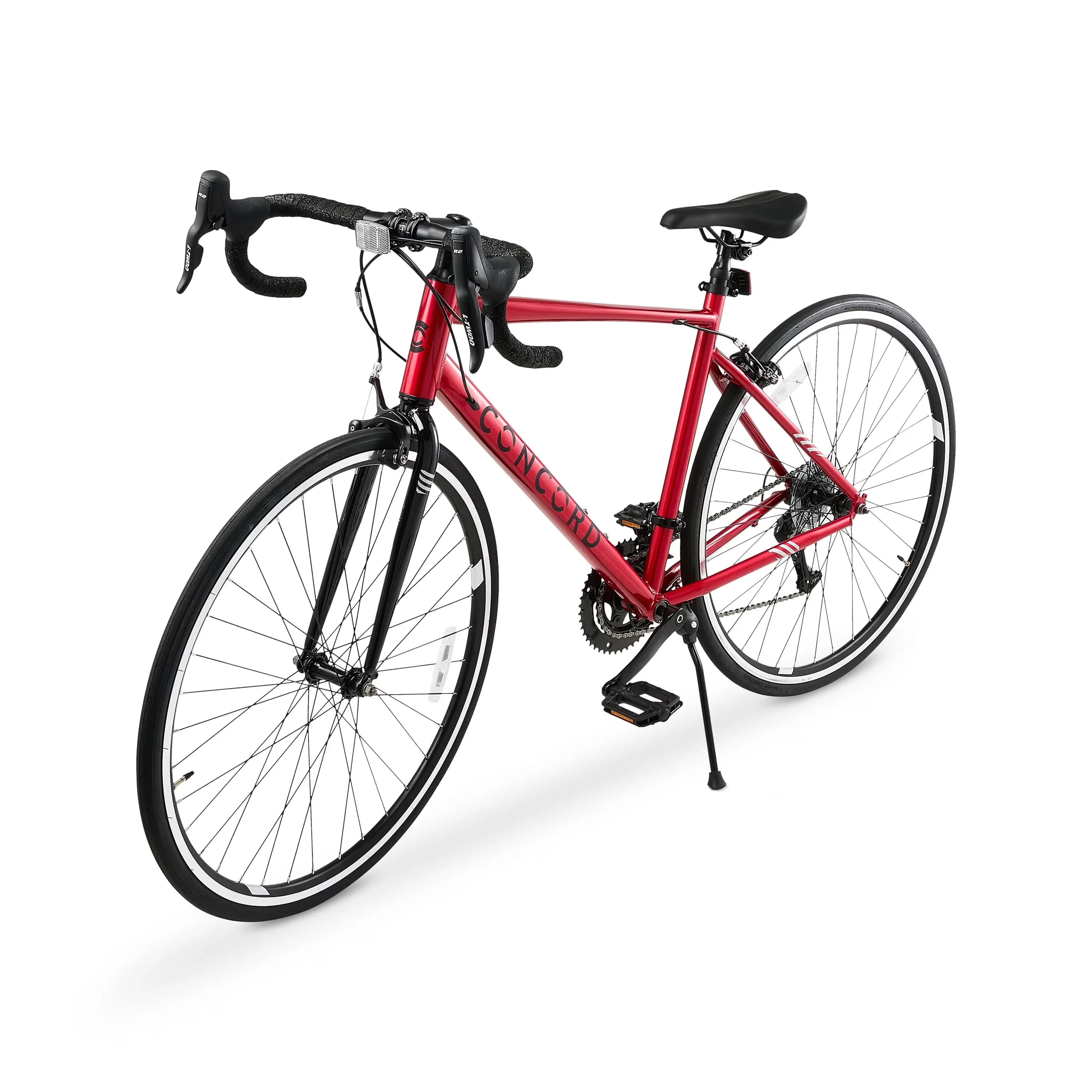 Modern Road Bike with Lightweight, Unisex, Fits Riders 5'5"-5'10" - Red Model 8E277C