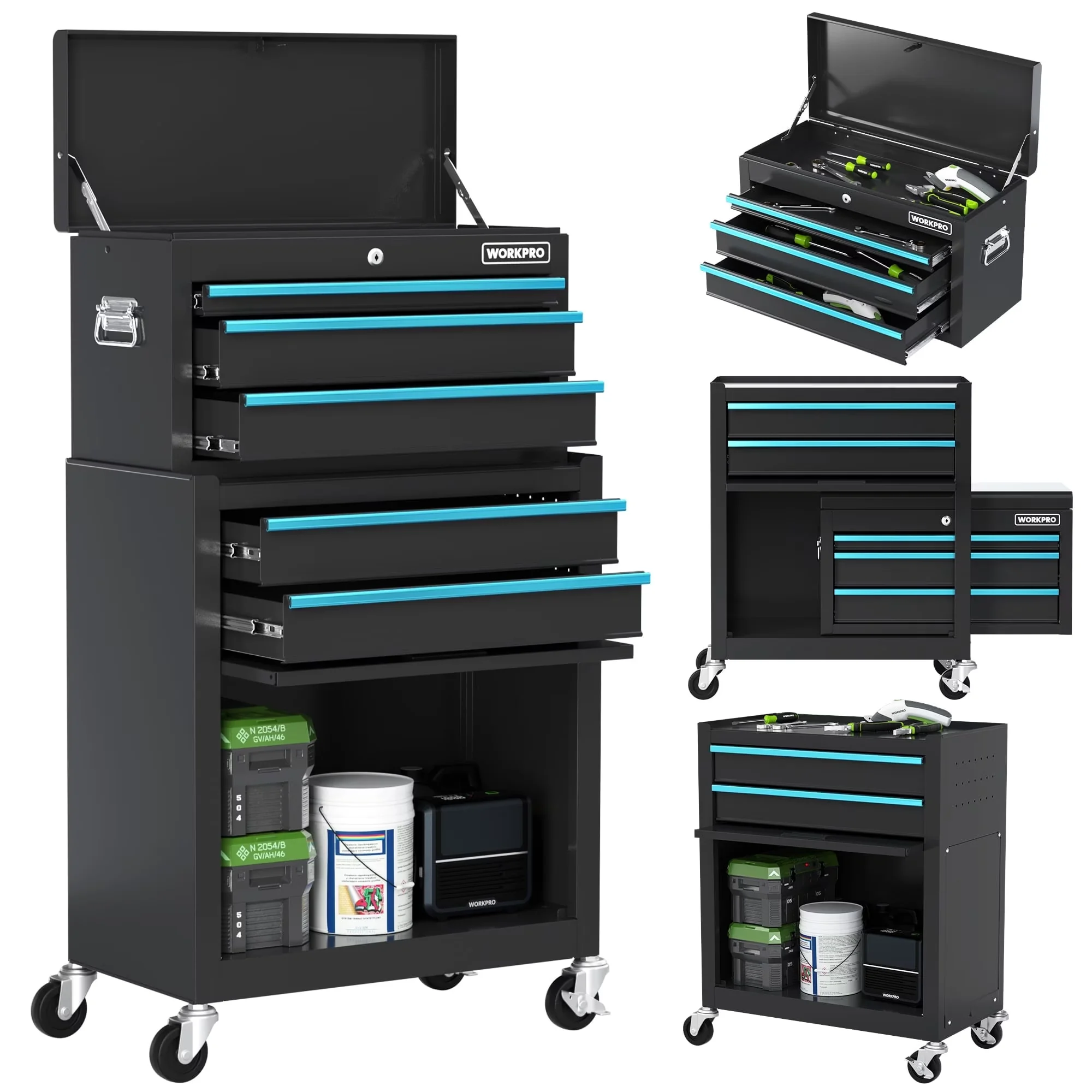 Toolstorage Essential with Tool Organizer, Lockable - Metal 24.5" for Garage Model 6F893F