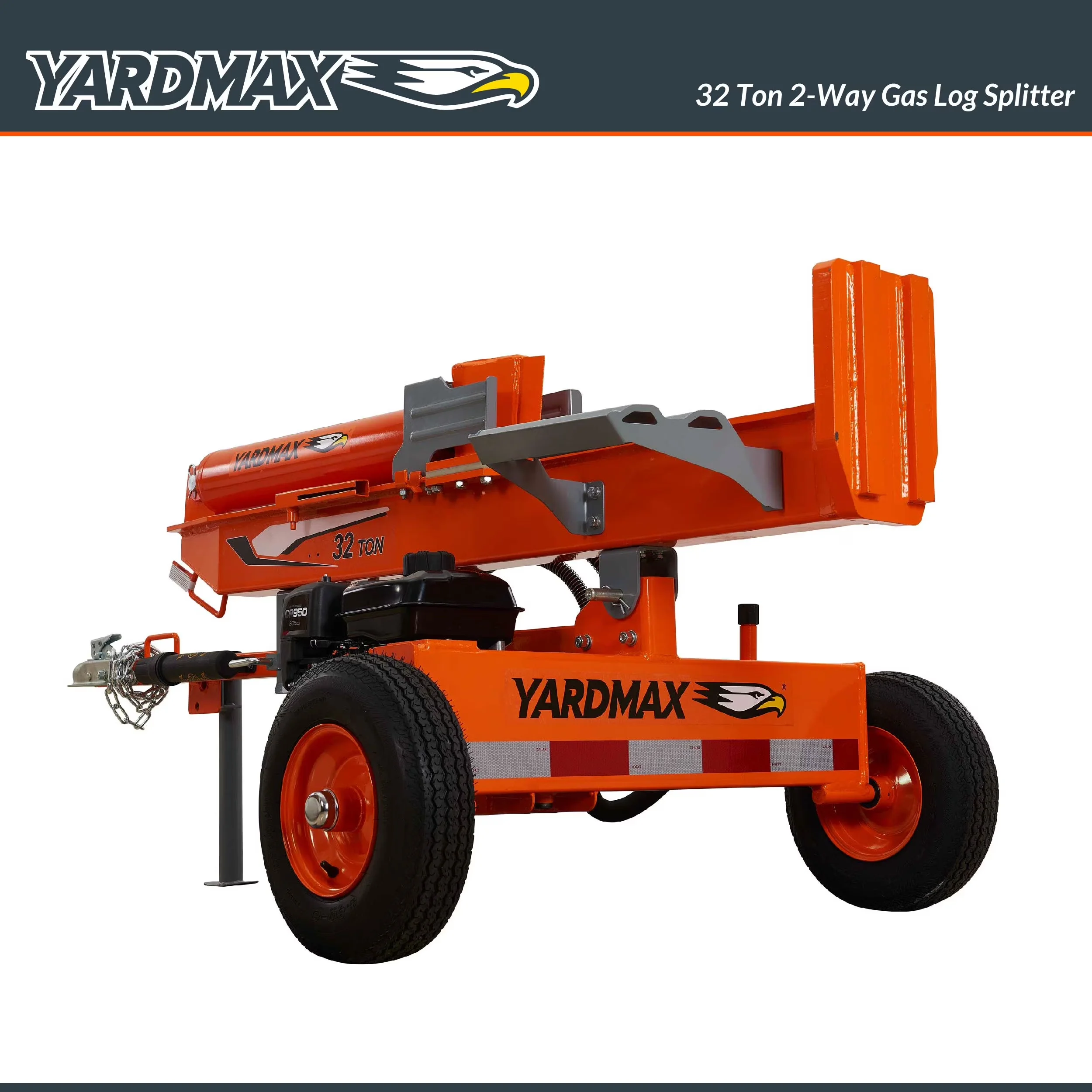 Innovative Logsplitter with Wheeled - Orange CR950 - Rustic Charm Model DA6AC1