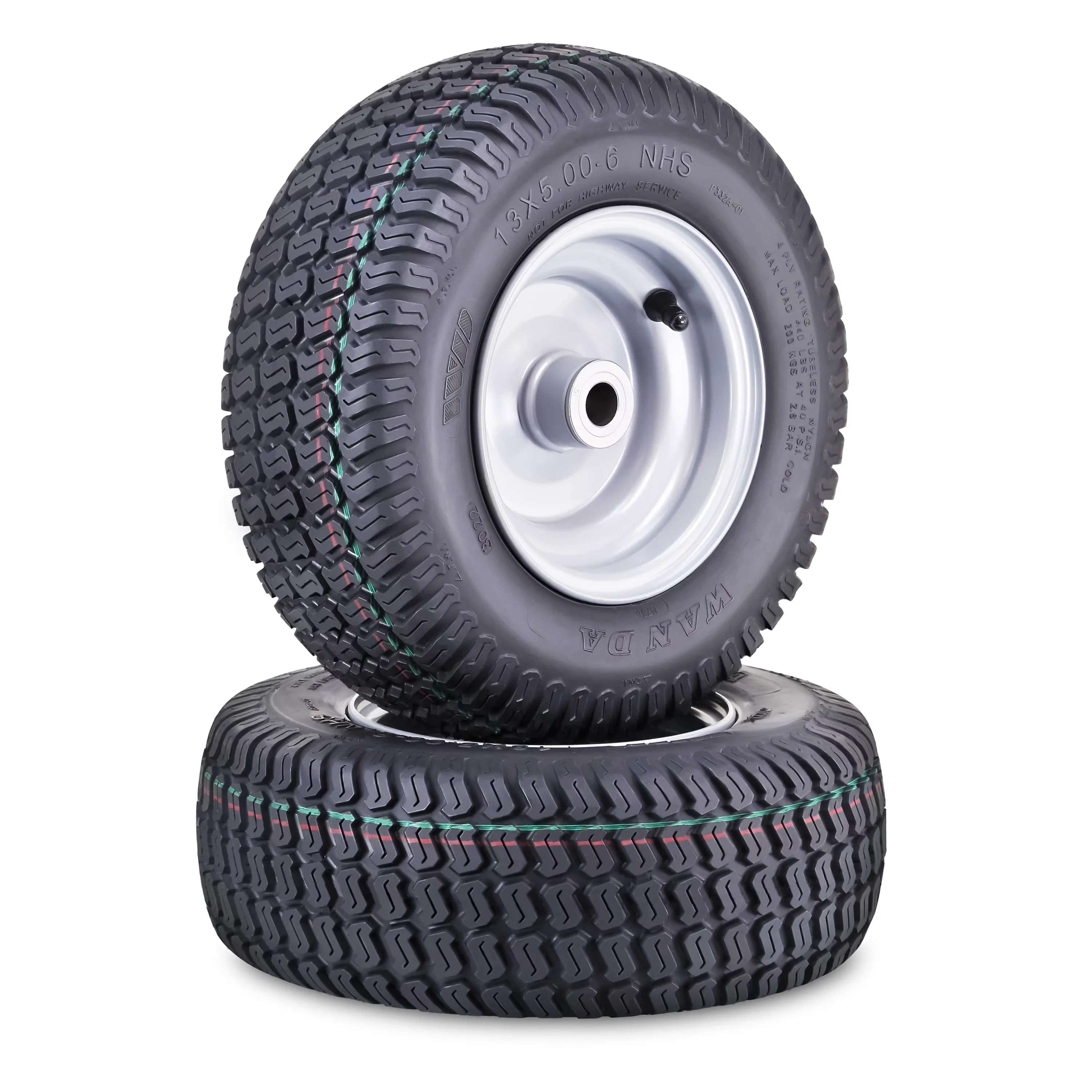 Essential Lawn Mower Tire with Heavy-Duty, Heavy duty 4 ply rated tubeless tire - Silver Model CC9F23