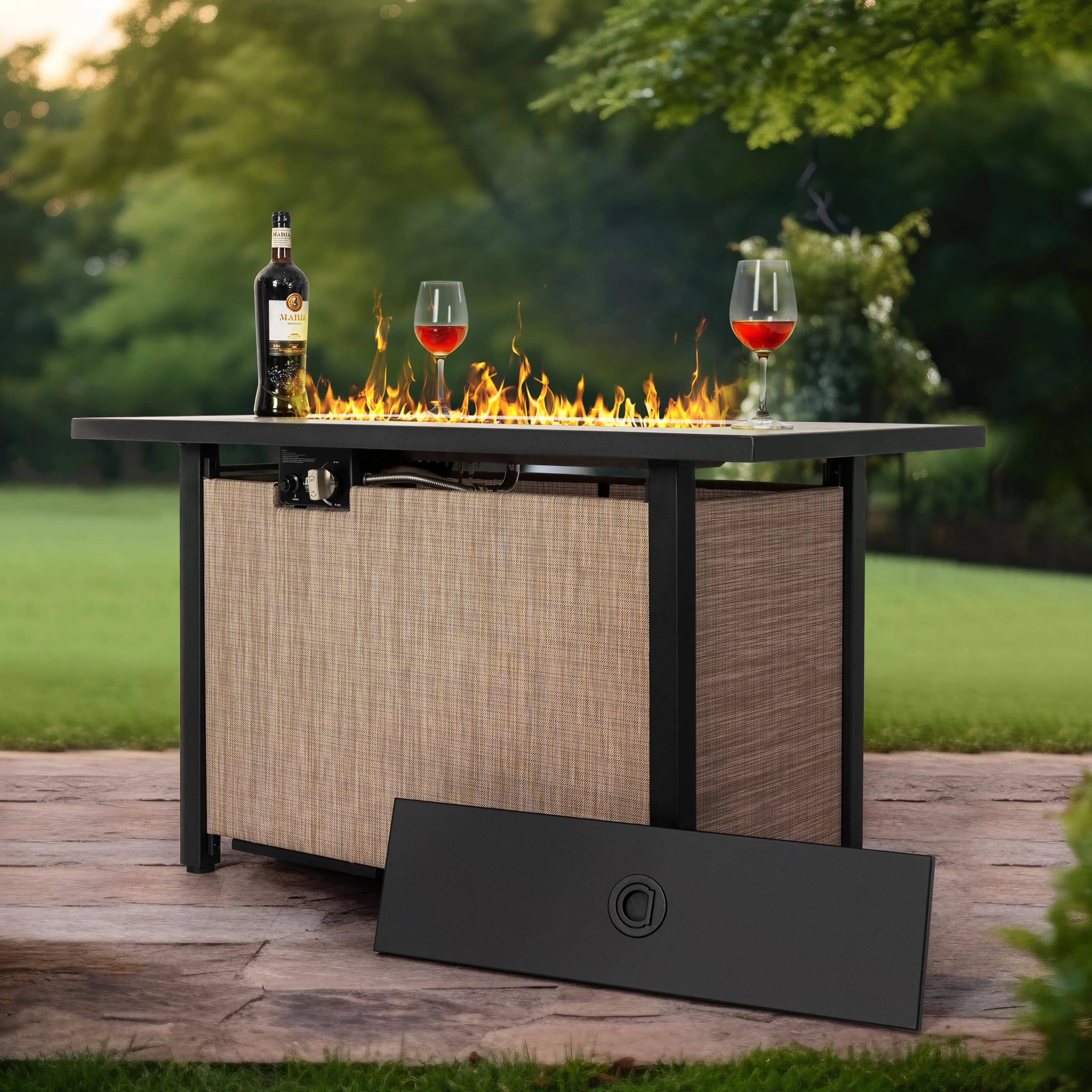 Quality Outdoor Heating with 50000 BTU, Adjustable Flame - Ceramic Tile & Textilene Model A4B7BE