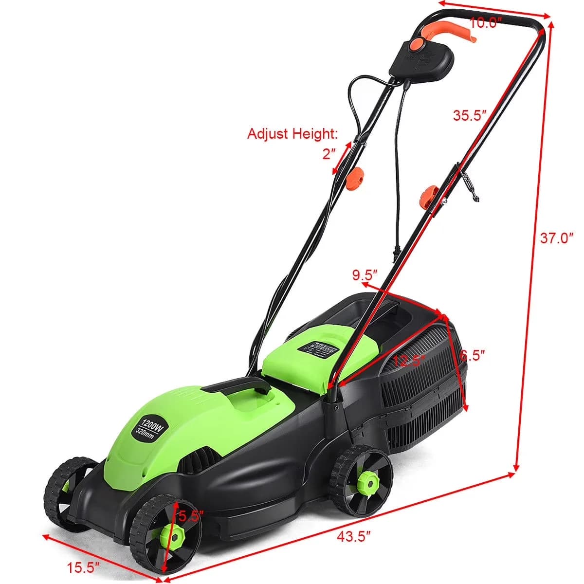 Modern Push Mower with Adjustable Cutting Height - 13 - Built to Last Model 904E31