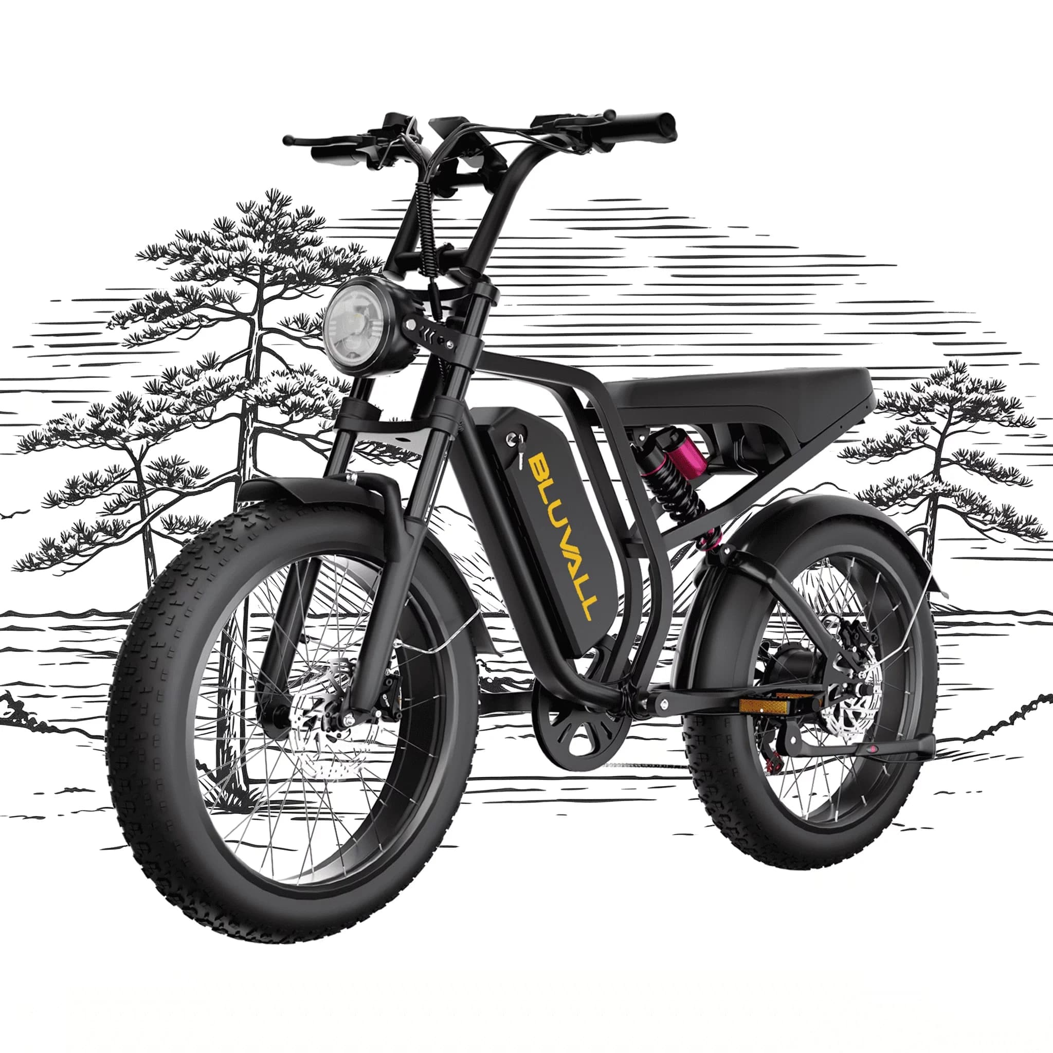 Mountain Bike Premium with 1500W, 52V, Electric - Black - Heavy Duty Model BC051B