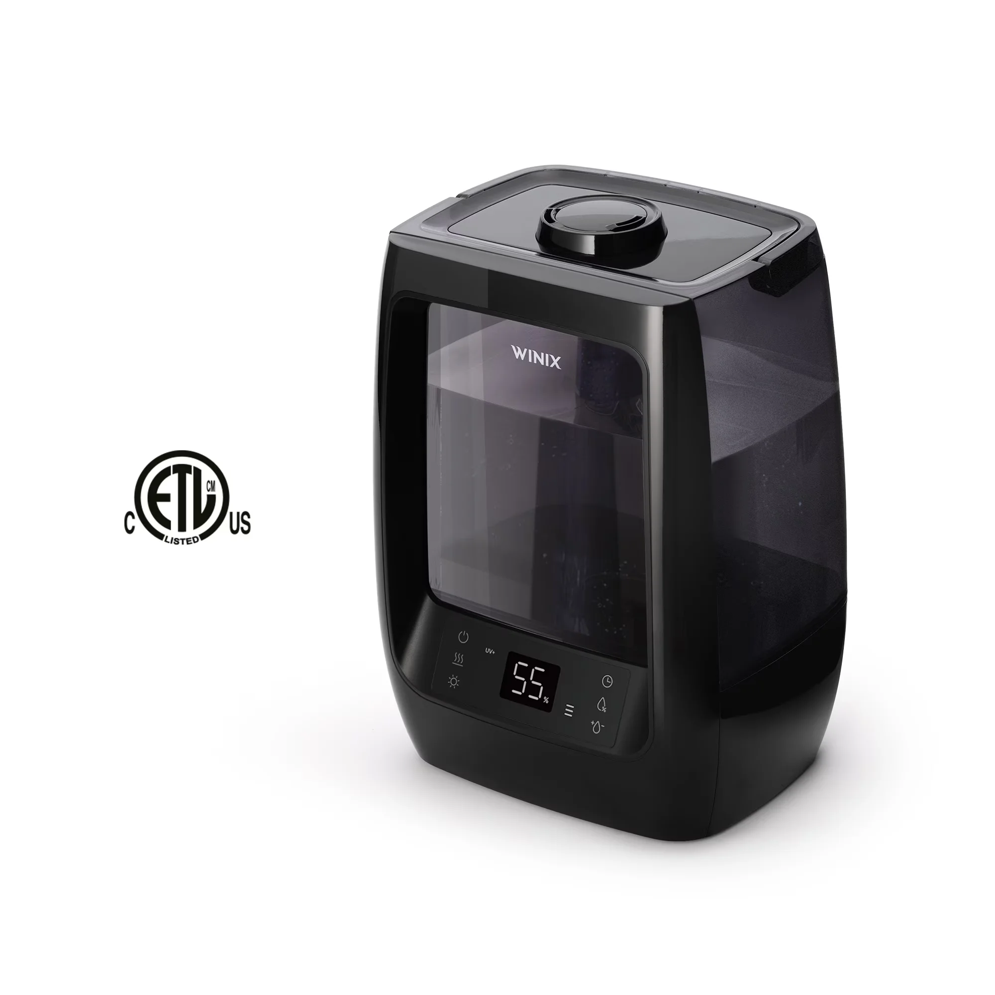Durable Humidifier with Automatic Shut-Off, Adjustable Humidistat - Black Model 9CC8E5