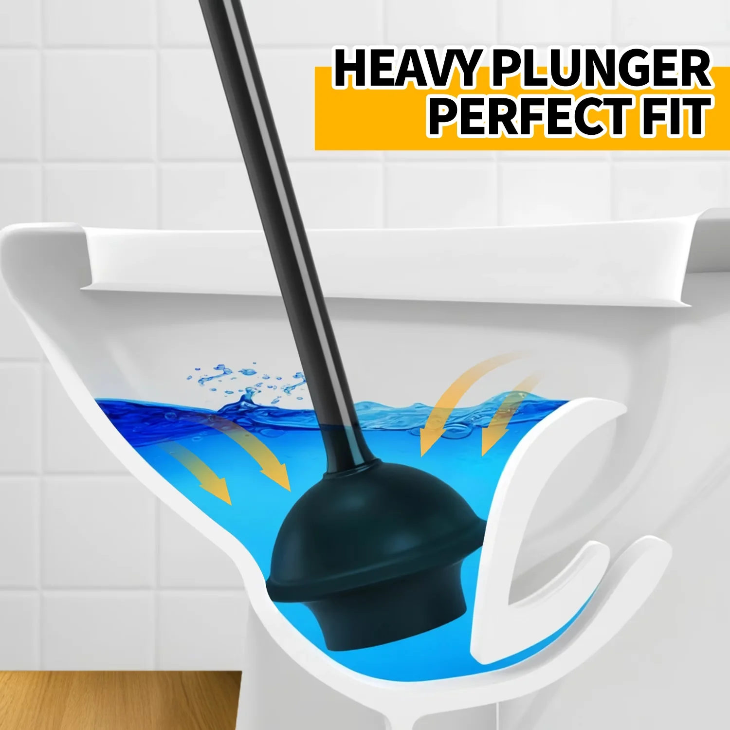 Plumbing Modern with Easy Installation, Easy Clean, Heavy Duty Plunger - Black Model 13FDD8