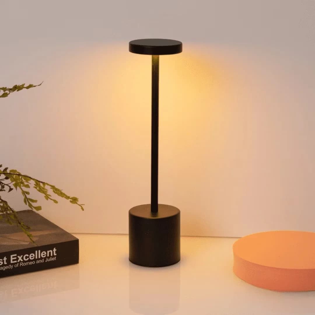 Classic Desk Lamp with LED, Battery - Metal Black, Gold, White, Silver, Pink Model 7A0C4C