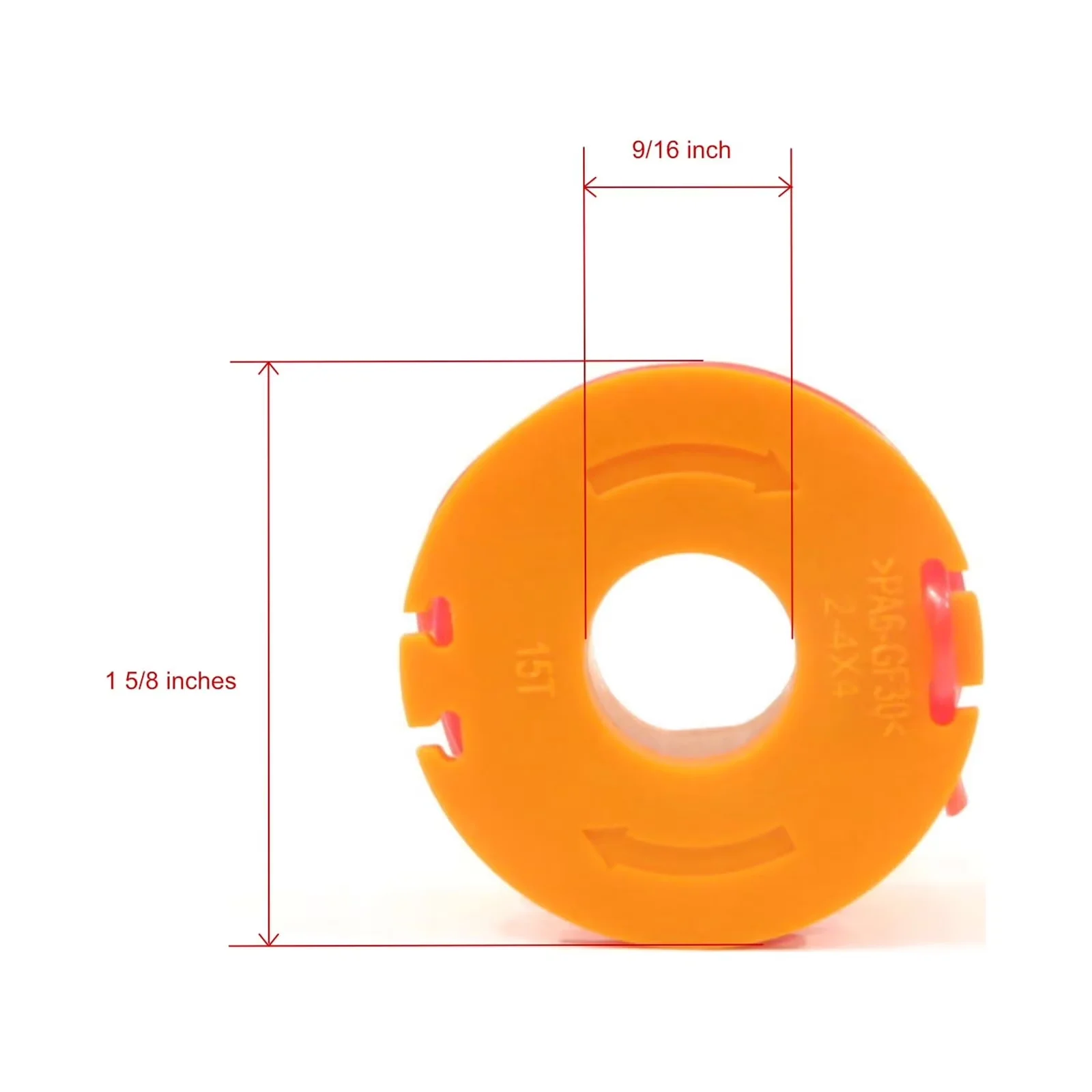 Modern Replacement Parts Accessory with WG154 Spool Weed Whip - Orange Model 55EE1E