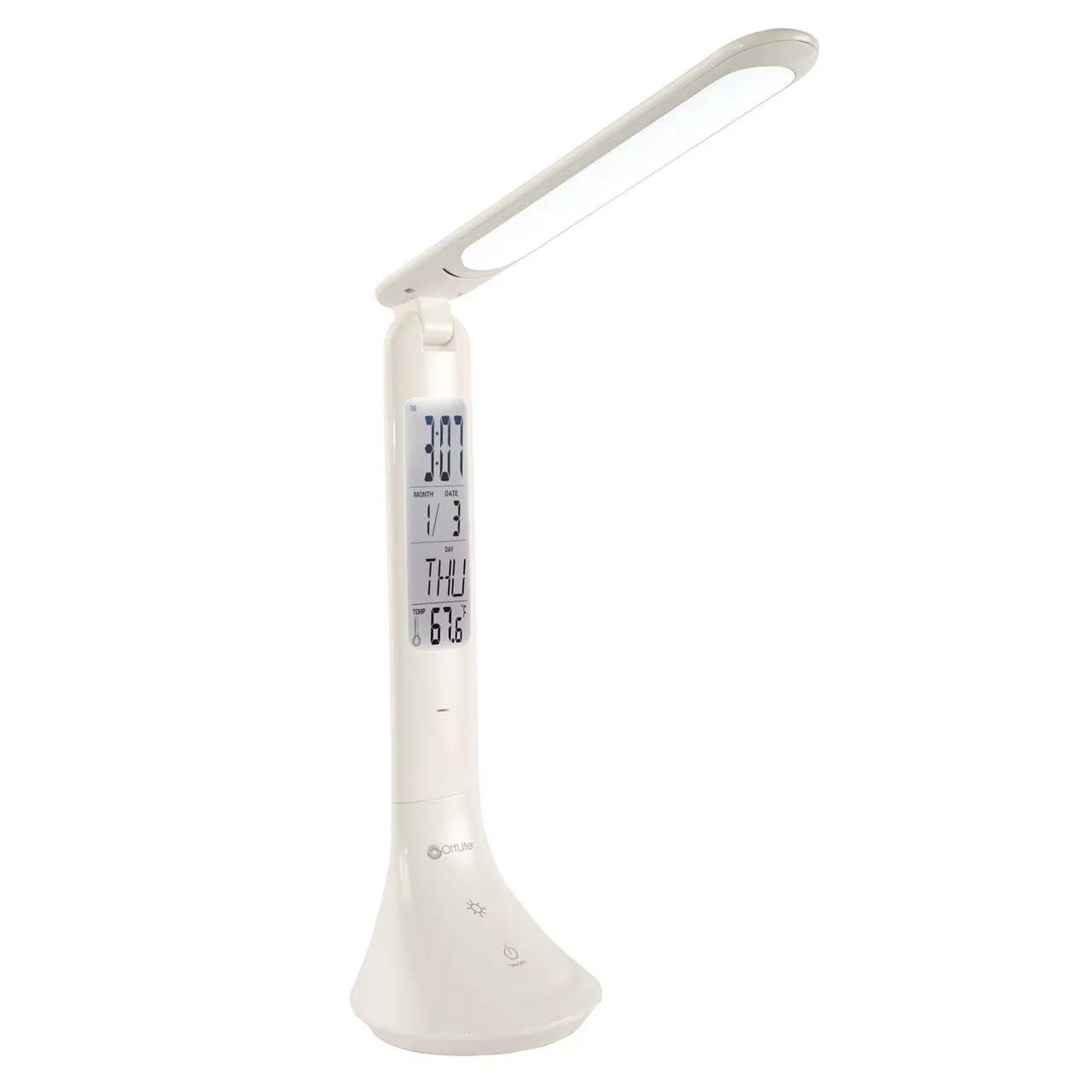 Efficient Desk Lamp with LED, Battery, Modern - Plastic White Travel - Easy to Use Model A3A941